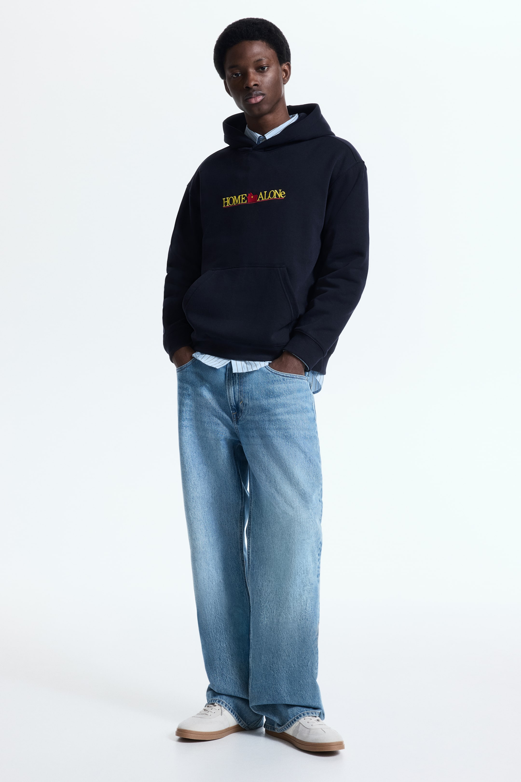 View larger image: Loose Fit Printed hoodie - Black/Home Alone - Men | H&M SG 2