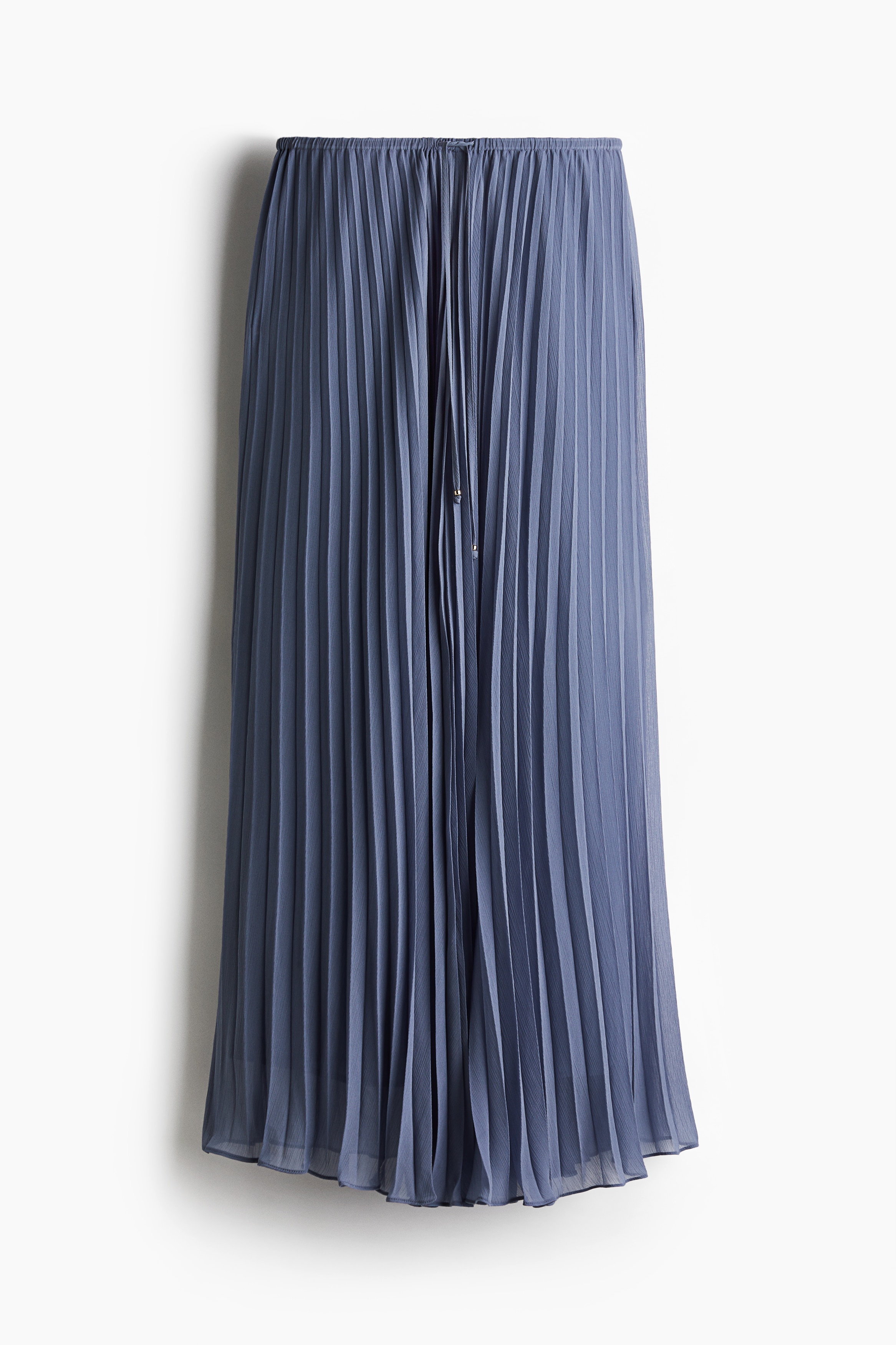 Maxi gonna plissettata - Blu polvere