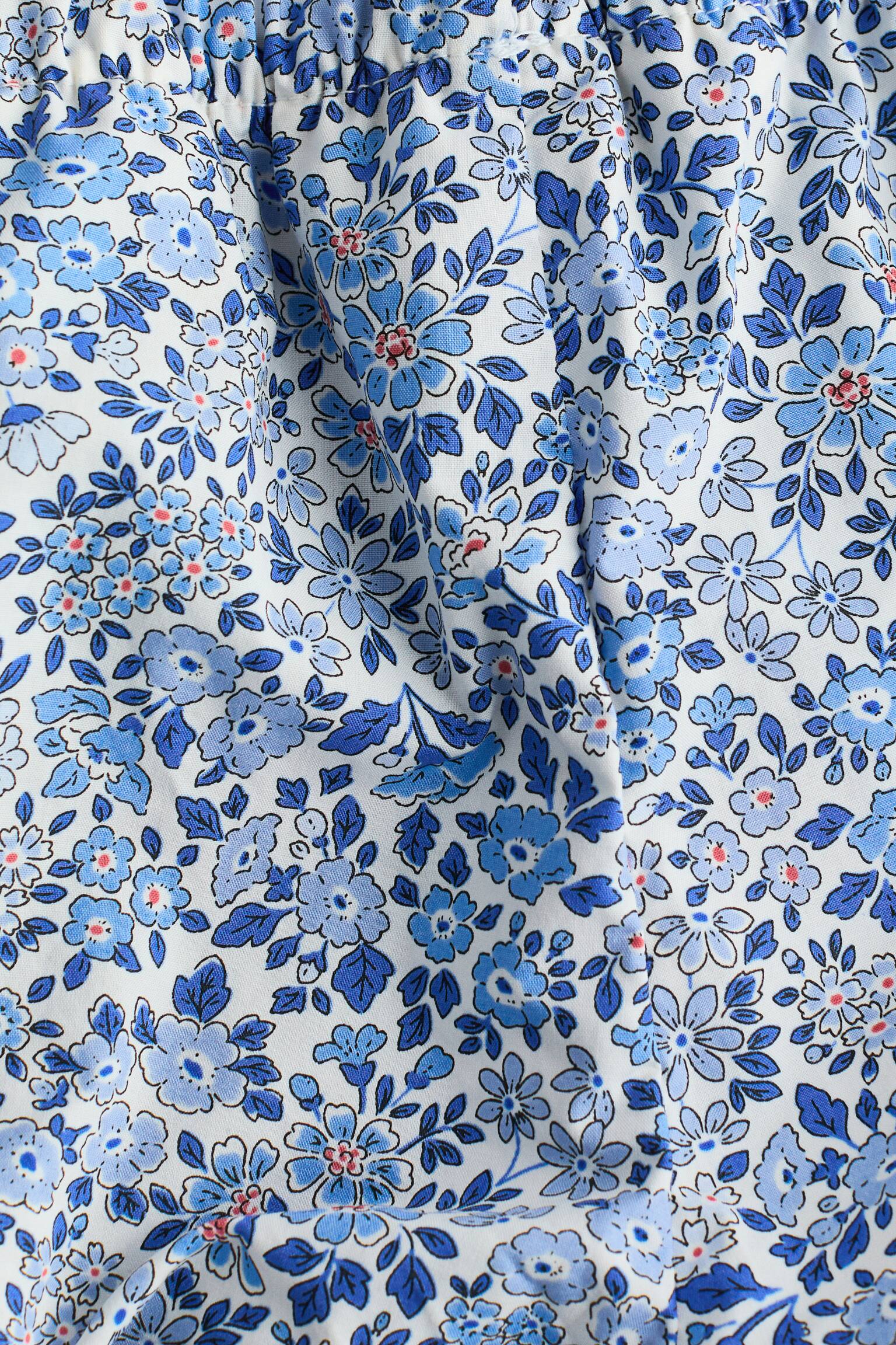2-piece cotton muslin set - Blue/Floral/Cream/Floral - 2