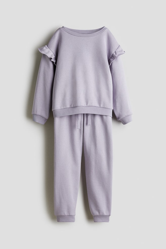 2-piece sweatshirt set - Purple/Light dusty blue/Pink/Light pink/Beige/Leopard print/Mole - 1