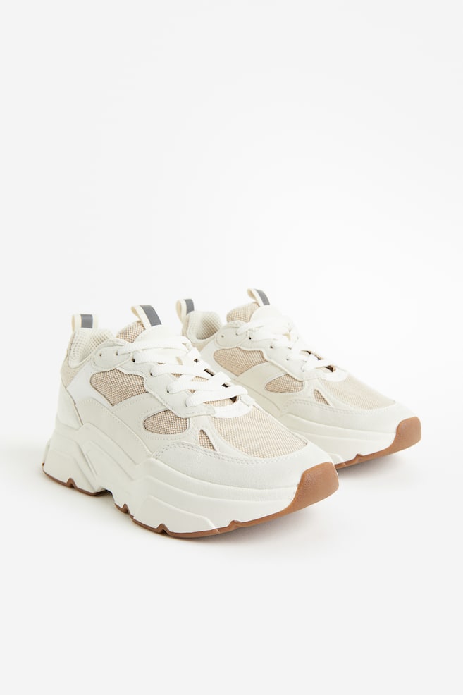 Chunky trainers - White/Beige/Light grey - 4