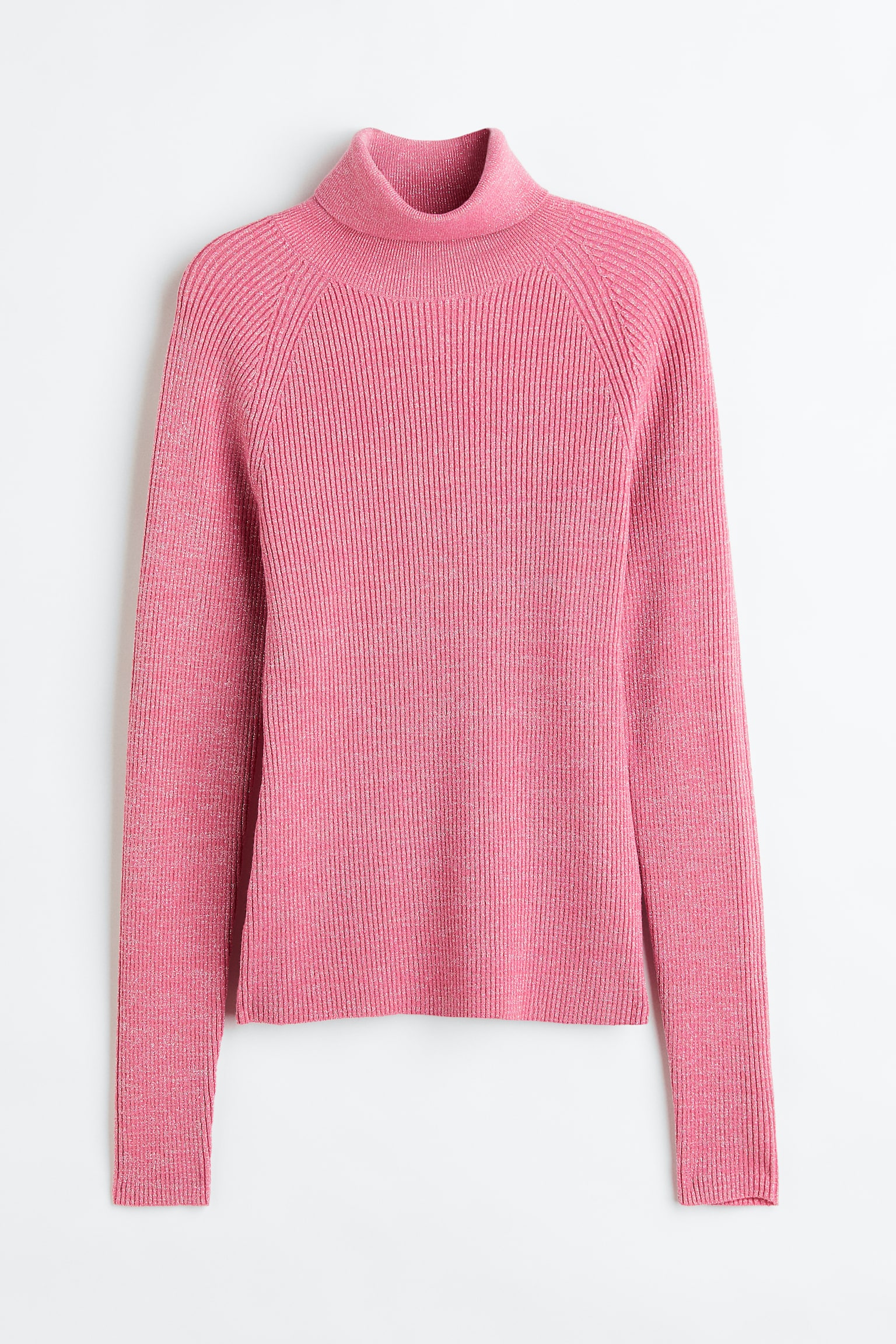 Glittery cashmere-blend jumper - Pink/Black - 1