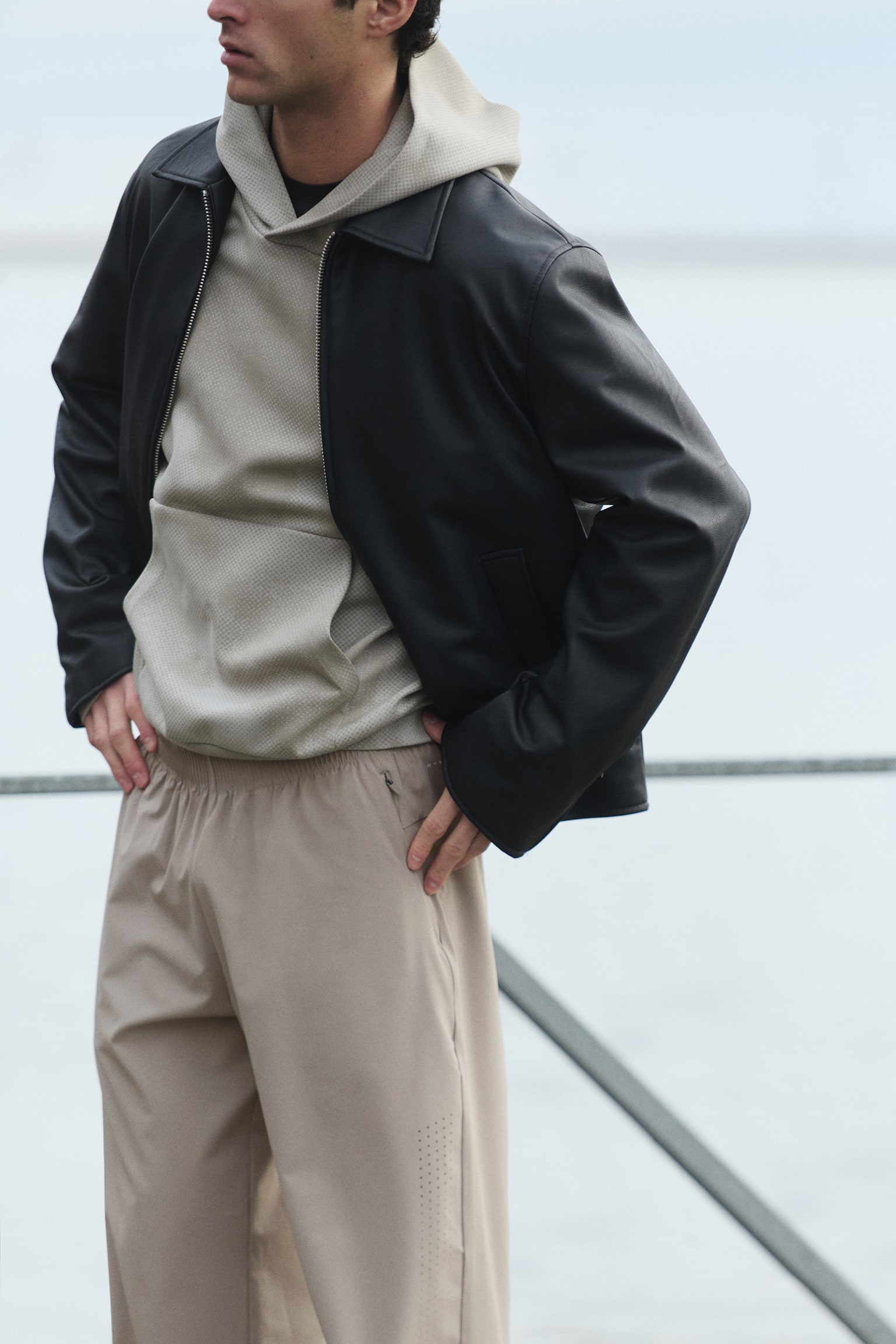 Regular Fit Track pants with DryMove™ - Beige/Dark brown/Black/Dark grey - 1