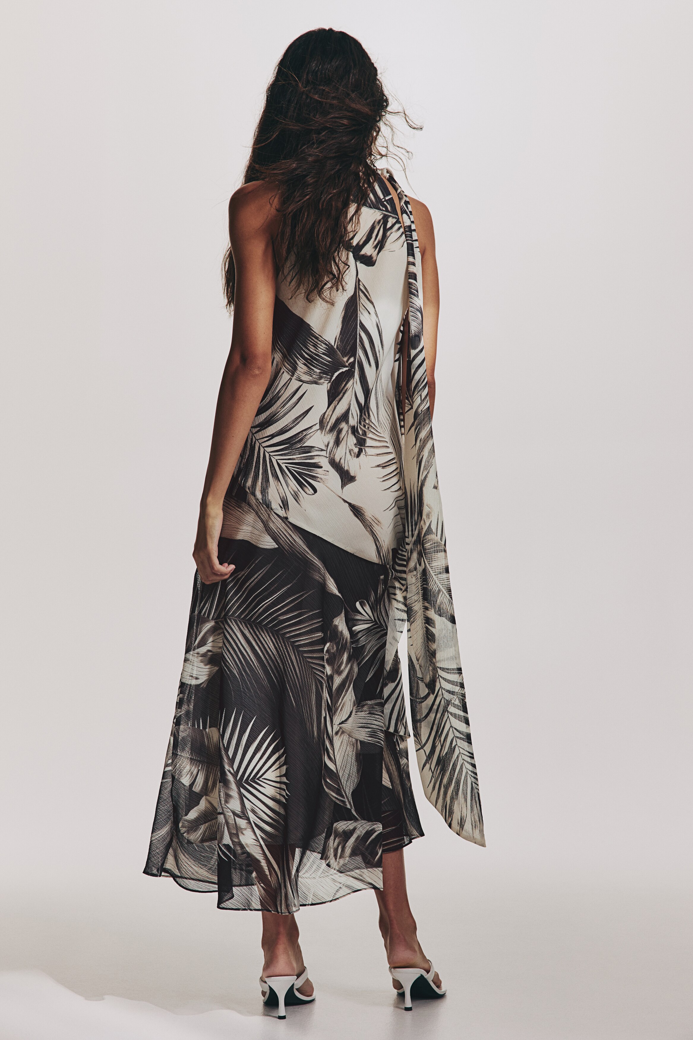 Scarf-detail dress