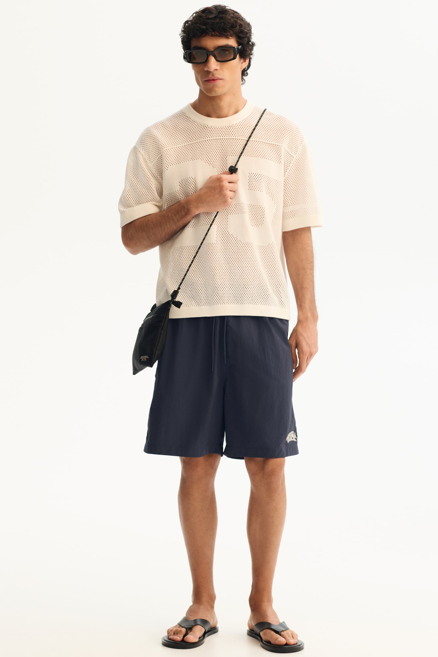Long Swim shorts - Dark blue/Black - 1