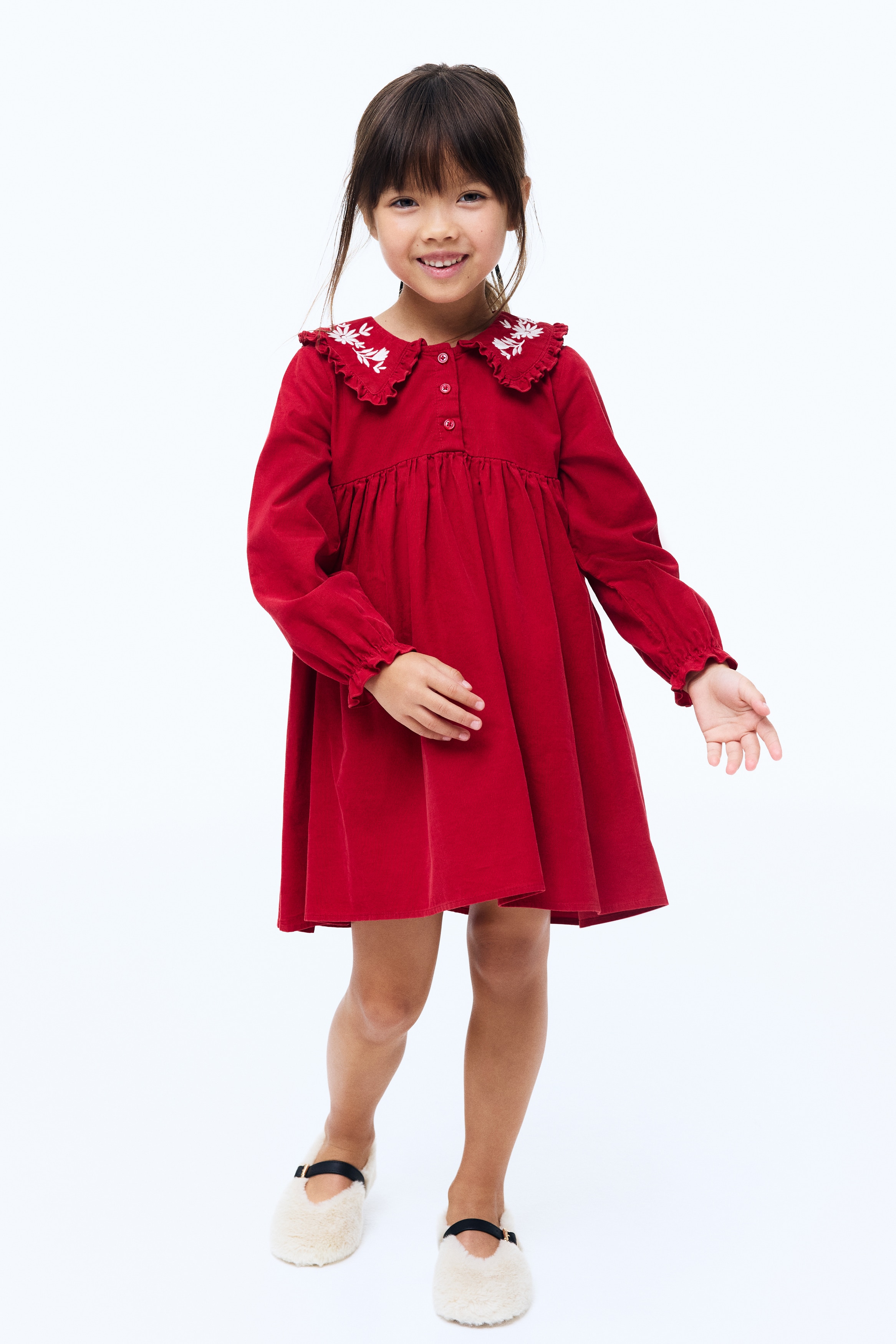 h&m red corduroy dress Red Corduroy dress for kids