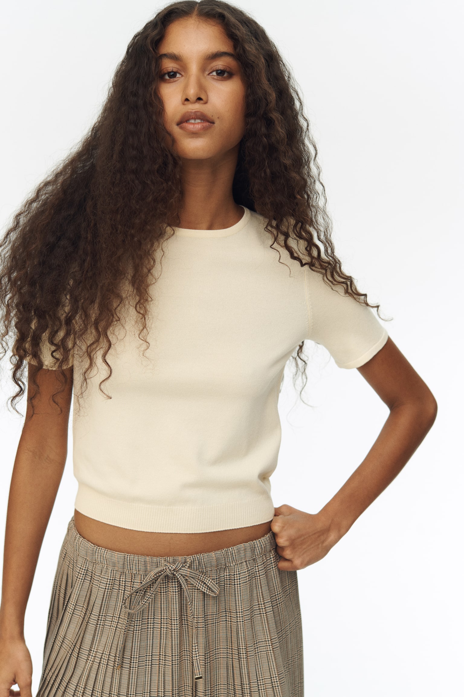 טישירט מסריג דק - צהוב בהיר/לבן/ירוק בהיר פסים/לבן/אפור בהיר פסים - 4