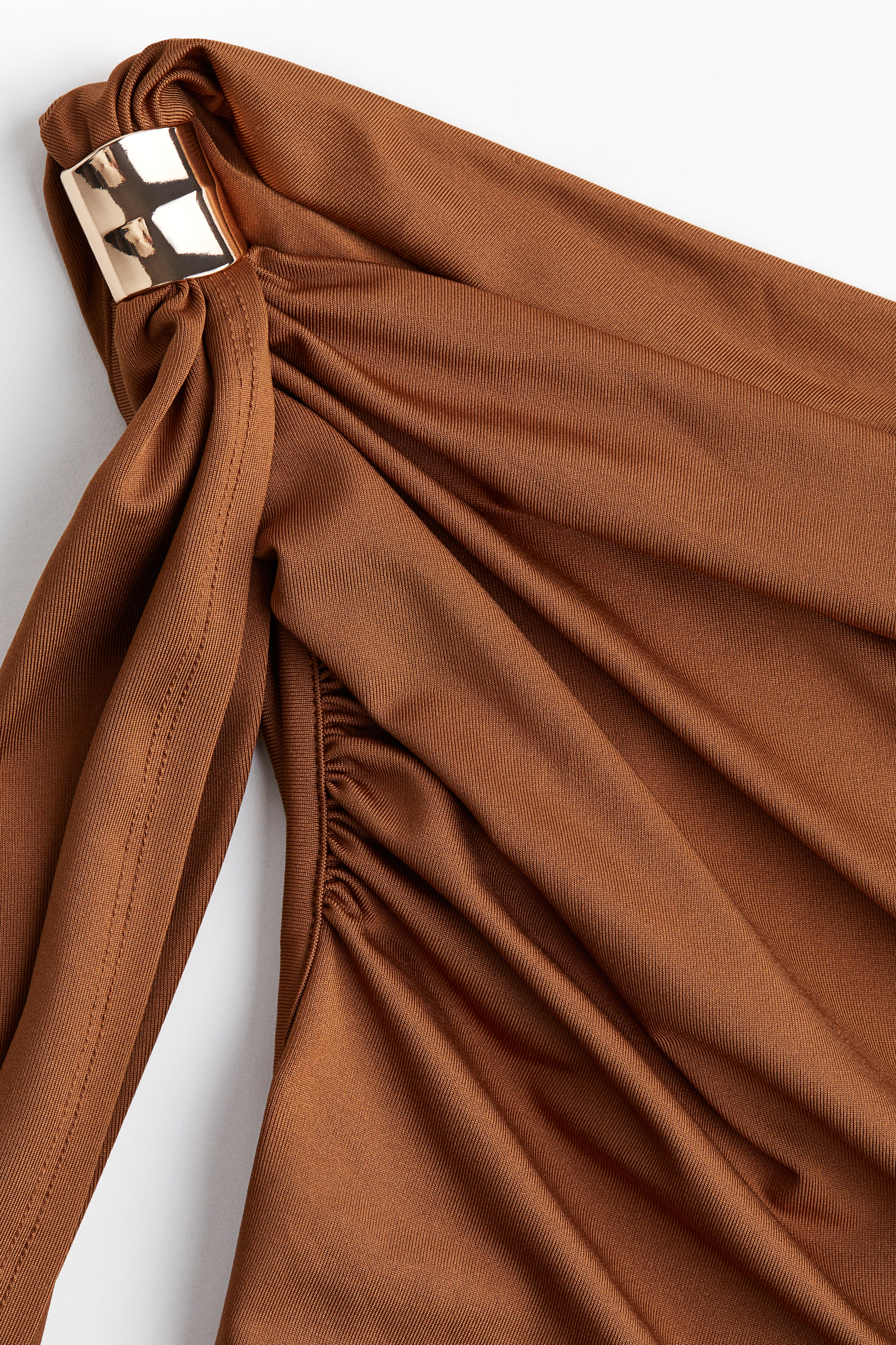 Draped one-shoulder top
