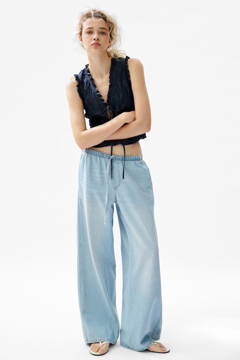 Teksas pantalone s učkurom