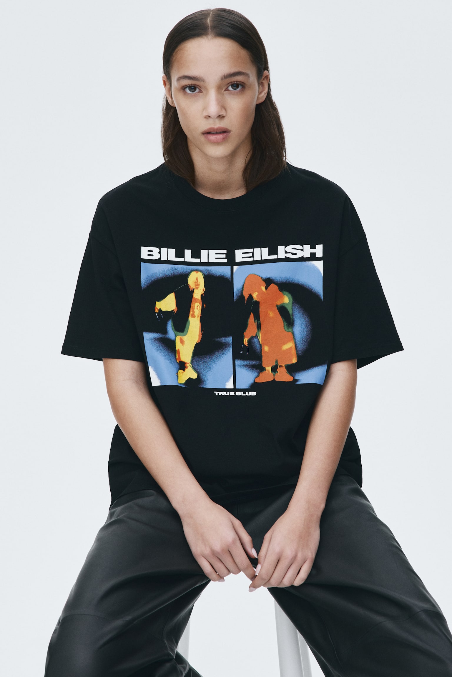 Oversized printed T-shirt - Black/Billie Eilish/Light beige/Billie Eilish/Dark grey/Pacha/Dark grey/Pacha/White/Ford/White/Selena Gomez/White/Leonardo da Vinci/Cream/Pacha/White/Coca-Cola/White/Henri Matisse/White/Blondie/Black/Simon Pietersz Verelst - 3