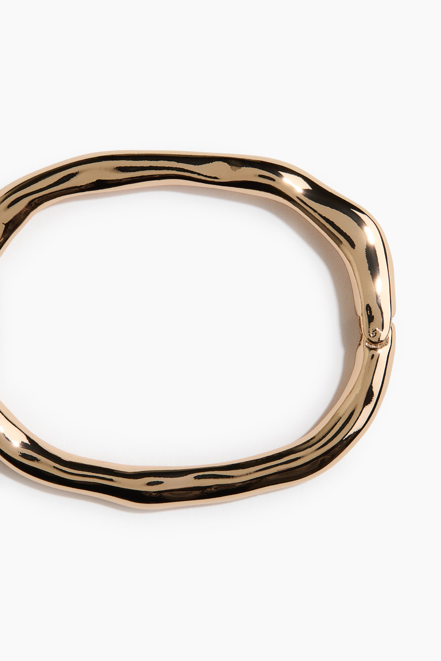 Hinged bangle - Gold-coloured - 2
