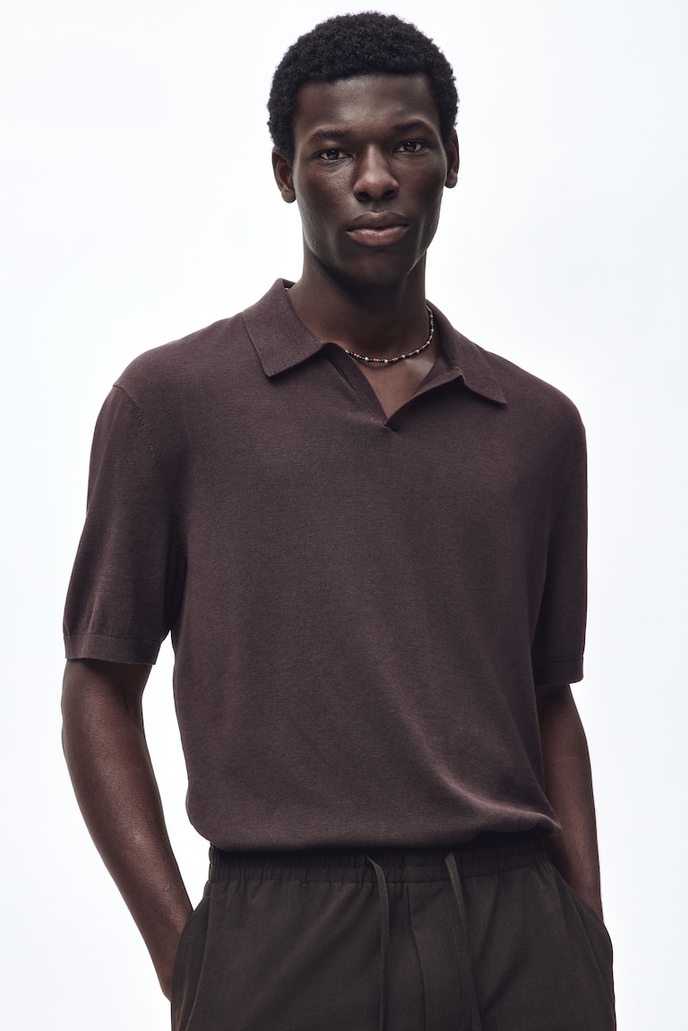 Polo majica od mešavine svile Regular Fit