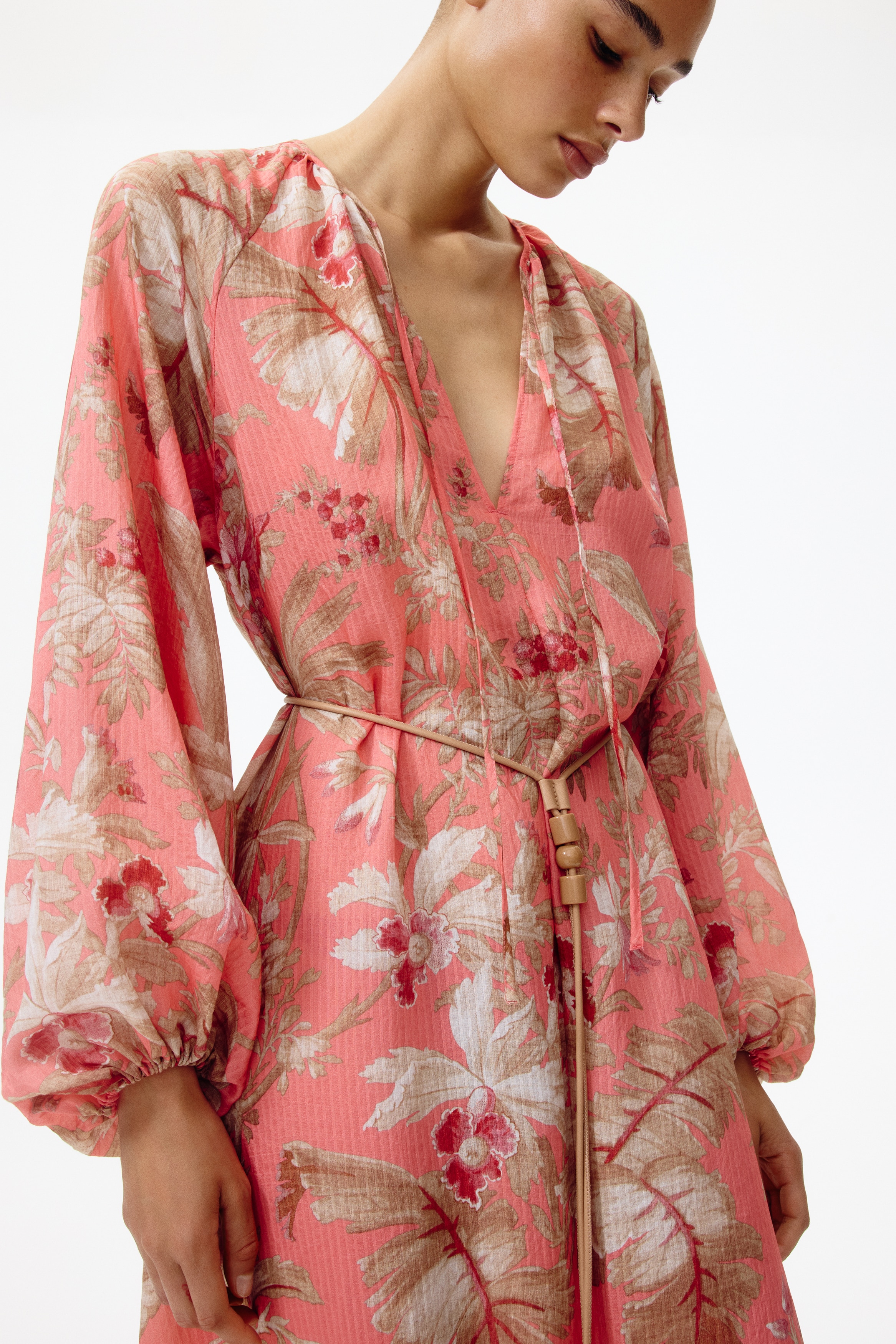 h&m light pink floral dress Girls - Pink/Floral Printed Cotton Dress - Size: 8-10Y