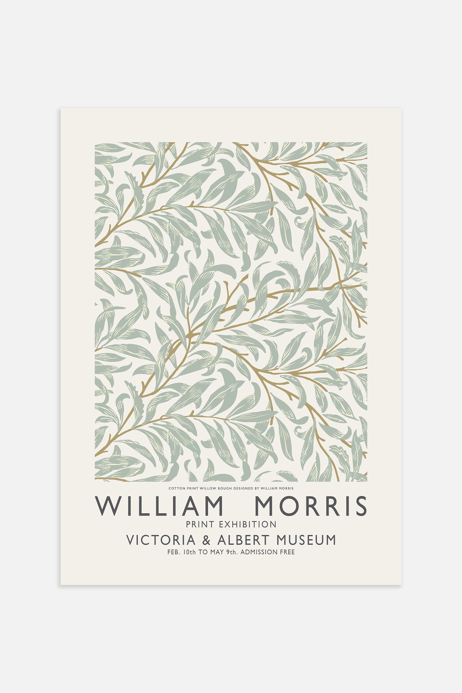 Willow By William Morris Poster - Grön/beige - 1