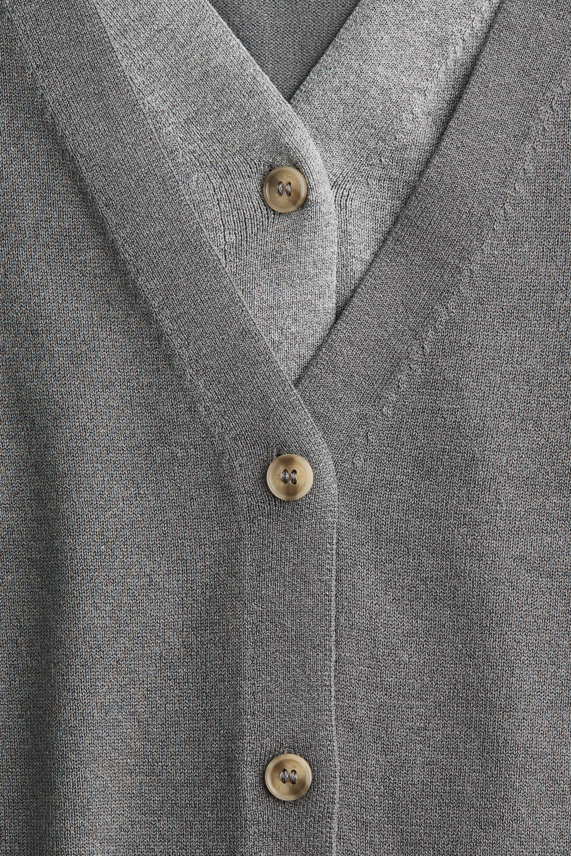 이미지 확대 보기: 레이어드 가디건 - 그레이/라이트 그레이 - 여성 | H&M KR 6