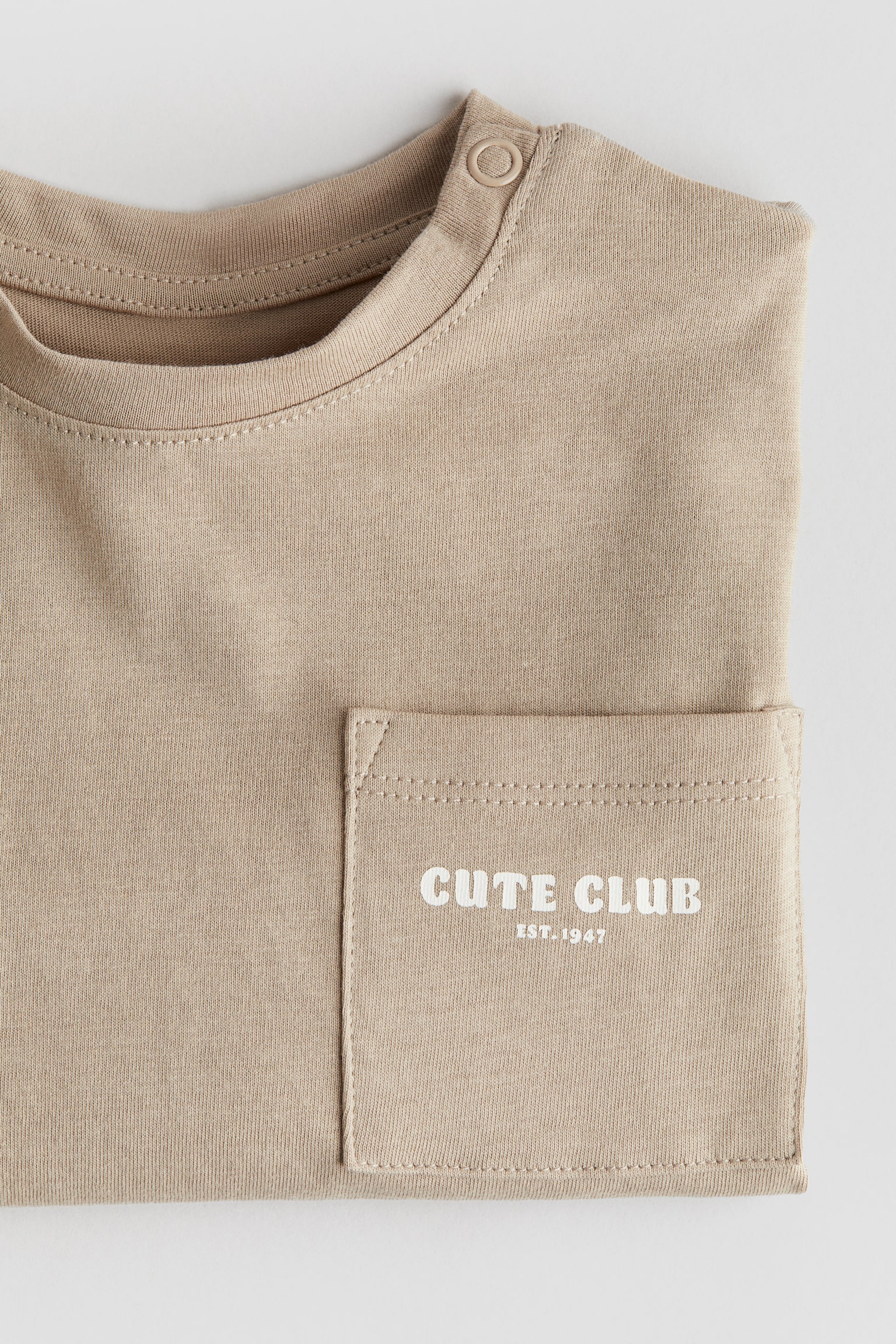 長袖Tシャツ - ベージュ／Cute Club/ライトターコイズ／ウインター/ホワイト／ツリー - 2