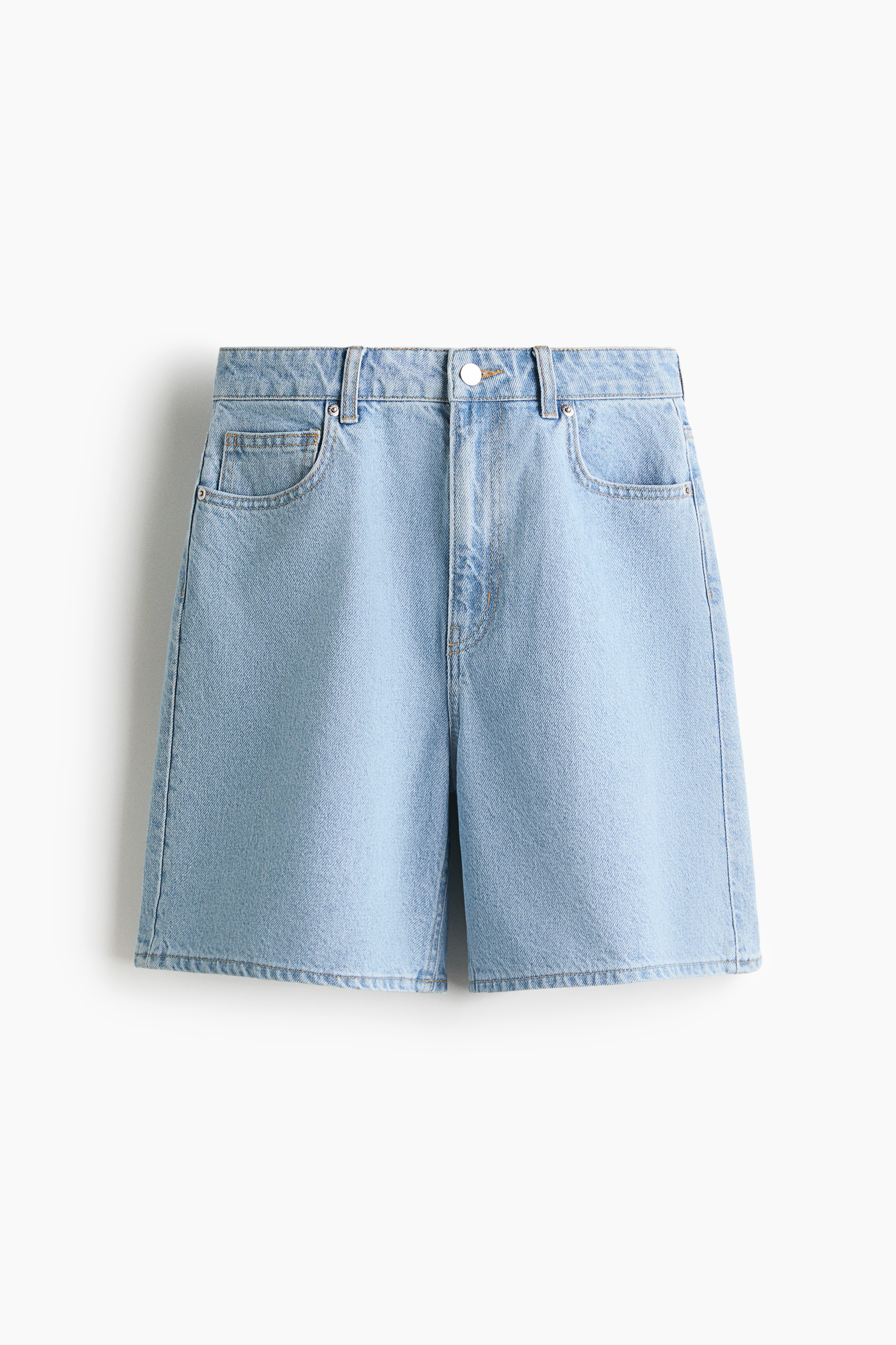 Denim Bermuda shorts - Light denim blue/White/Denim blue