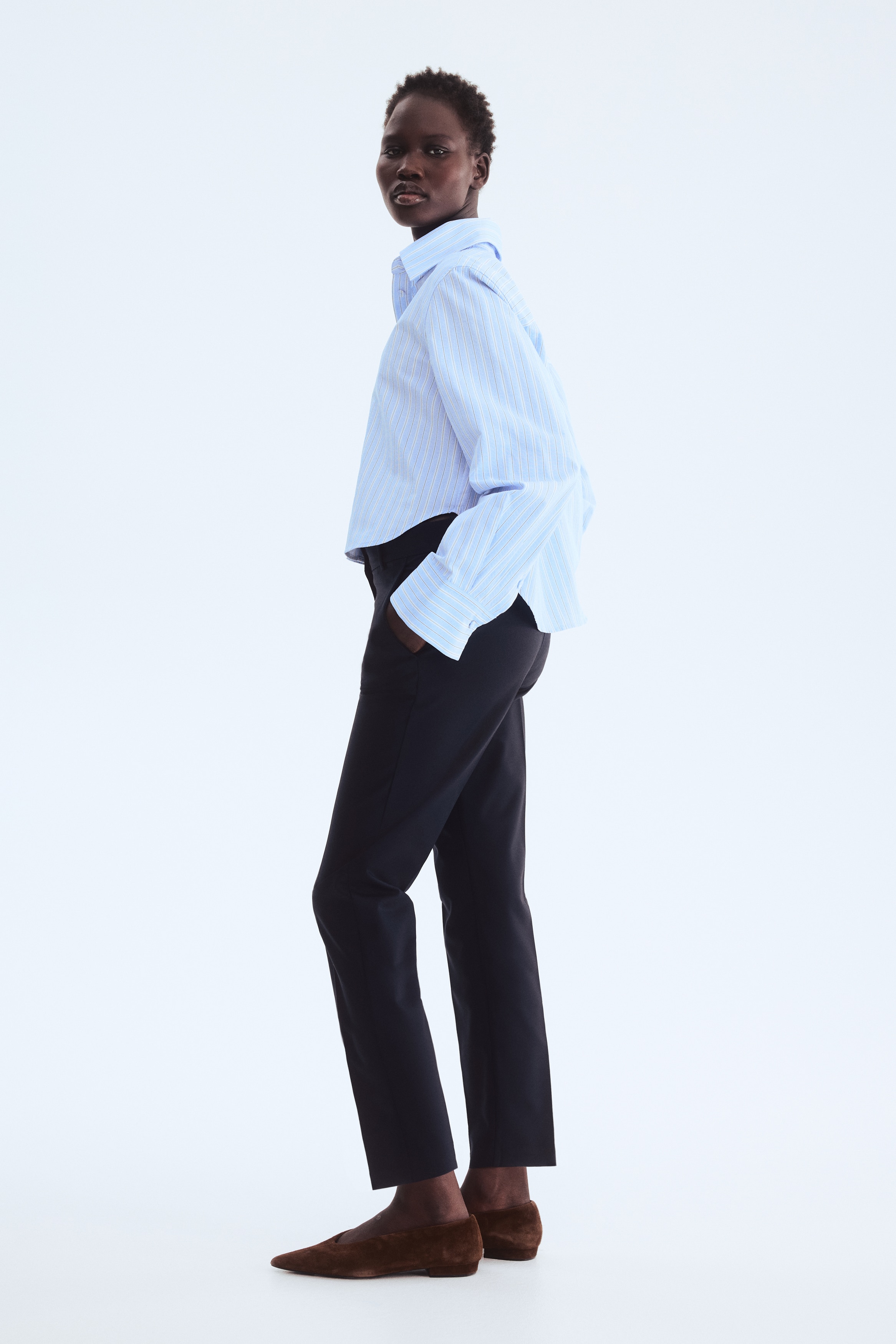 Pantalon - Marineblauw/Donkerbruin/Zwart/Lichtbeige/Donker kakigroen/Roomwit/Donkergrijs/geruit