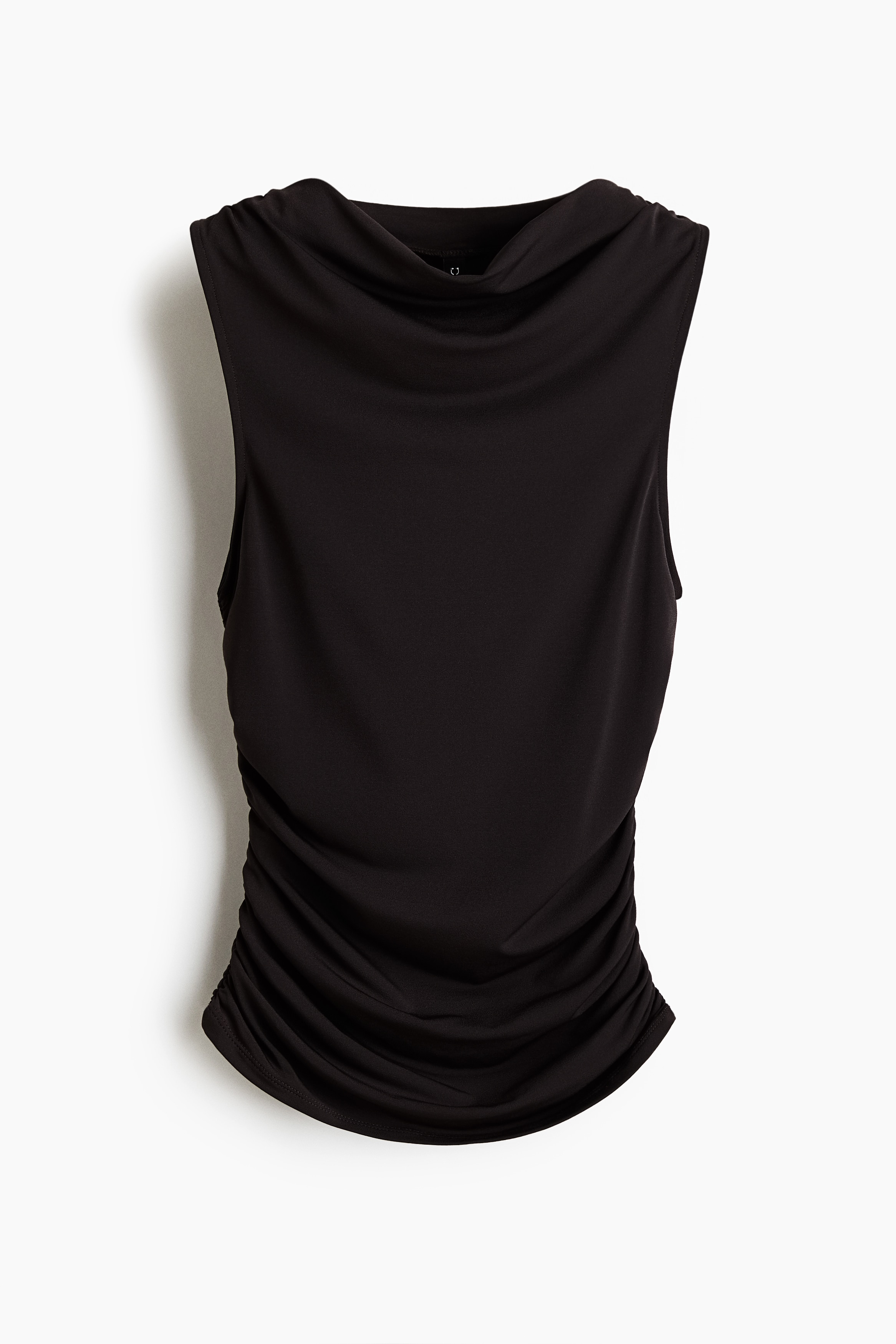 Draped top - Dark brown/Cream