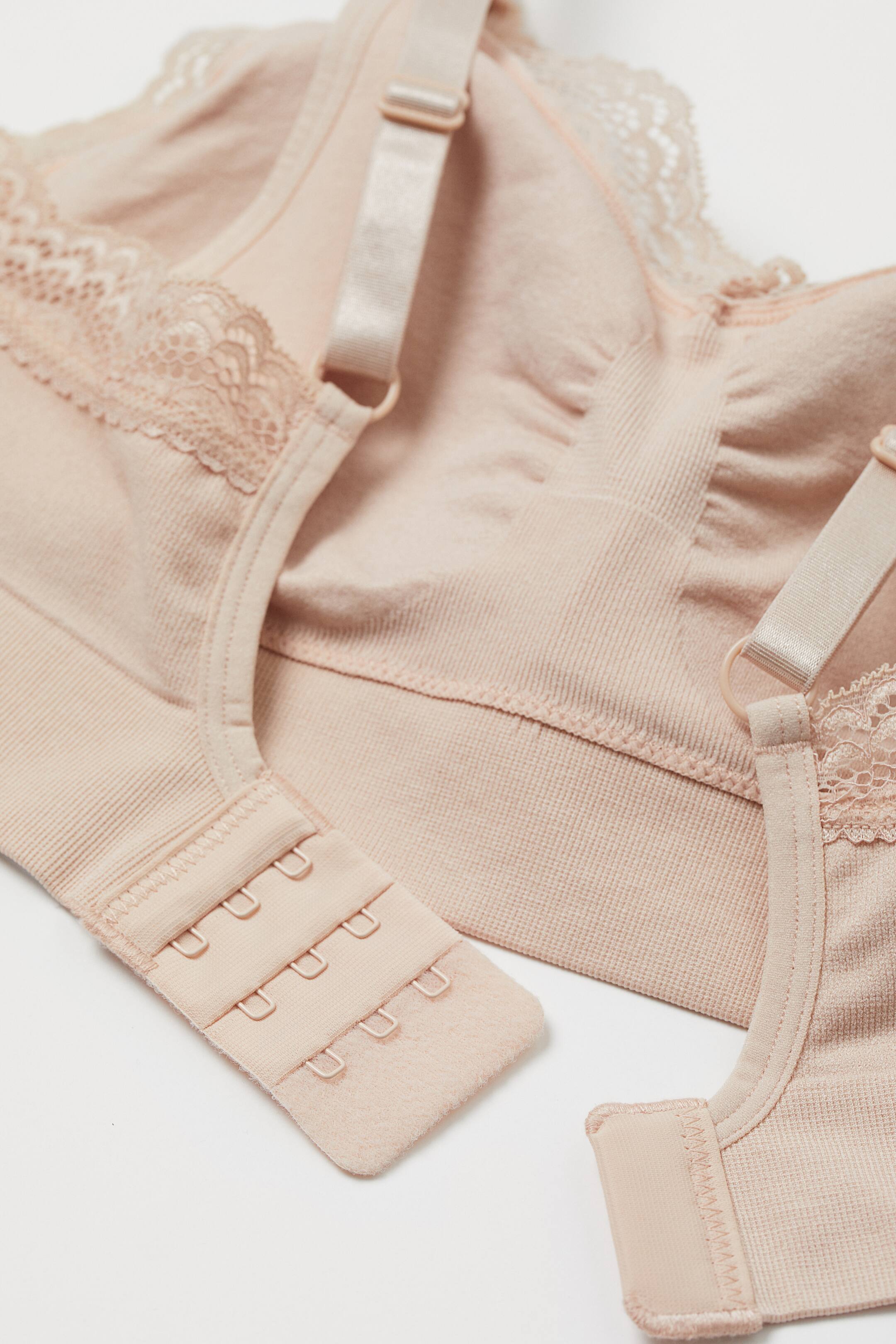 MAMA 2pack Nursing Bras Short Gray melange/powder beige Ladies