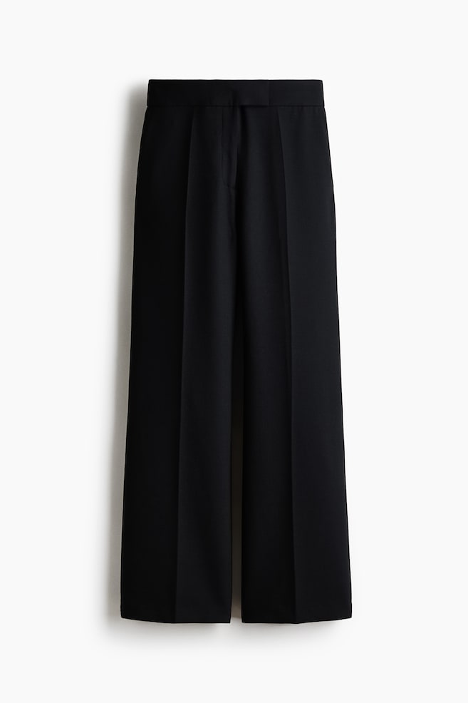 Wool Blend Pants - Black/Dark grey - 1