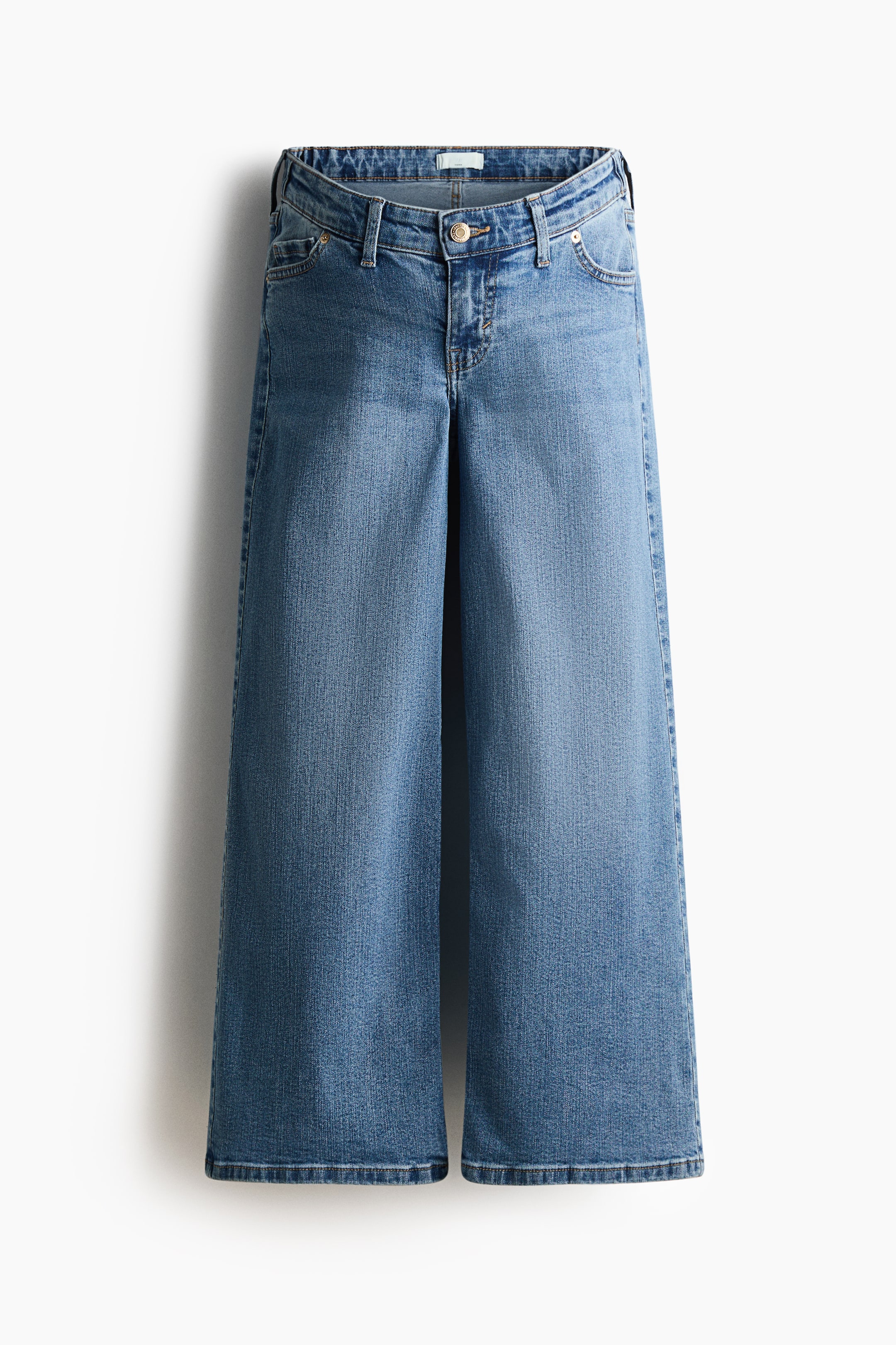 MAMA Wide Low Waist Ankle Jeans