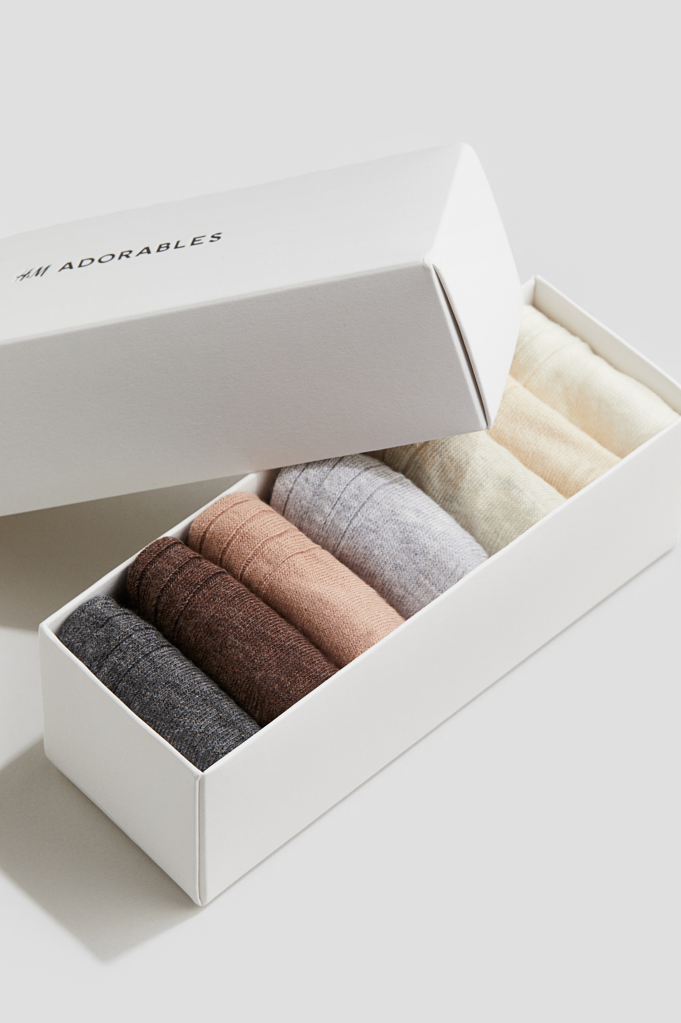 ワイドリブソックス 7足セット - ピンク／ベージュ - Kids | H&M JP