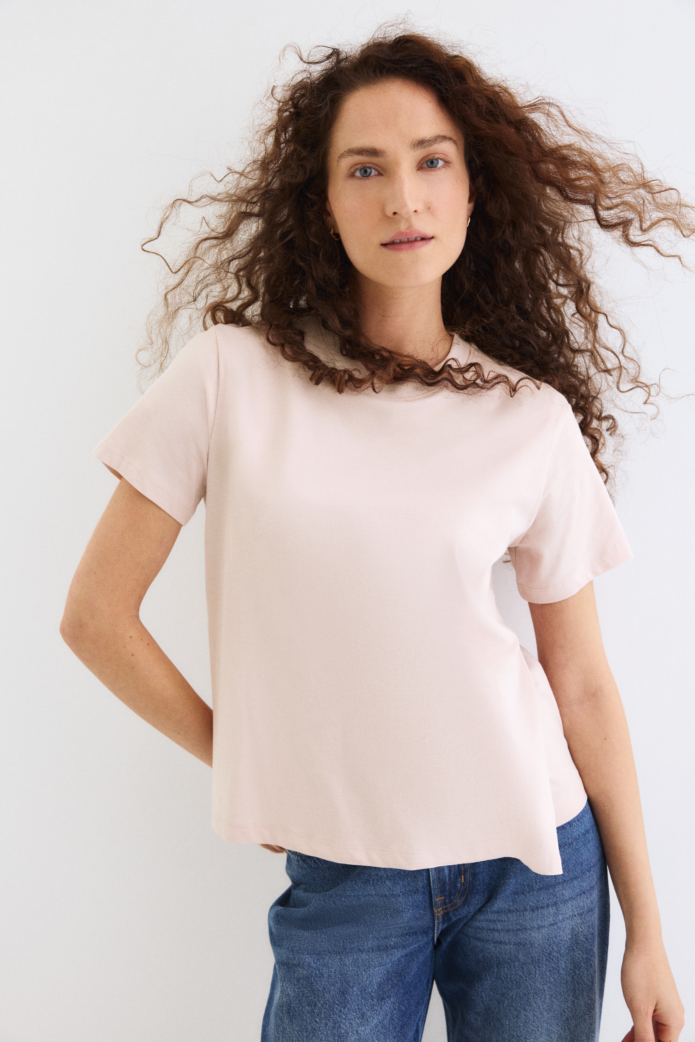 H&M MAMA - MAMA T-shirt d'allaitement en coton Rose poudré - Size: M  - H&M
