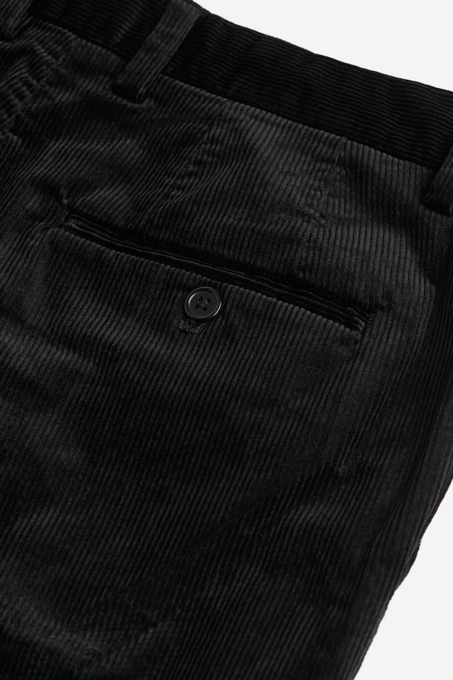Slim Fit Corduroy trousers - Black/Beige/Dark grey/White - 4
