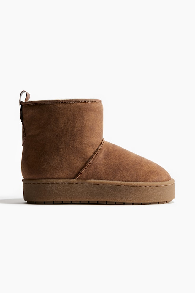 Bottines chaudement doublées - Beige foncé - 1