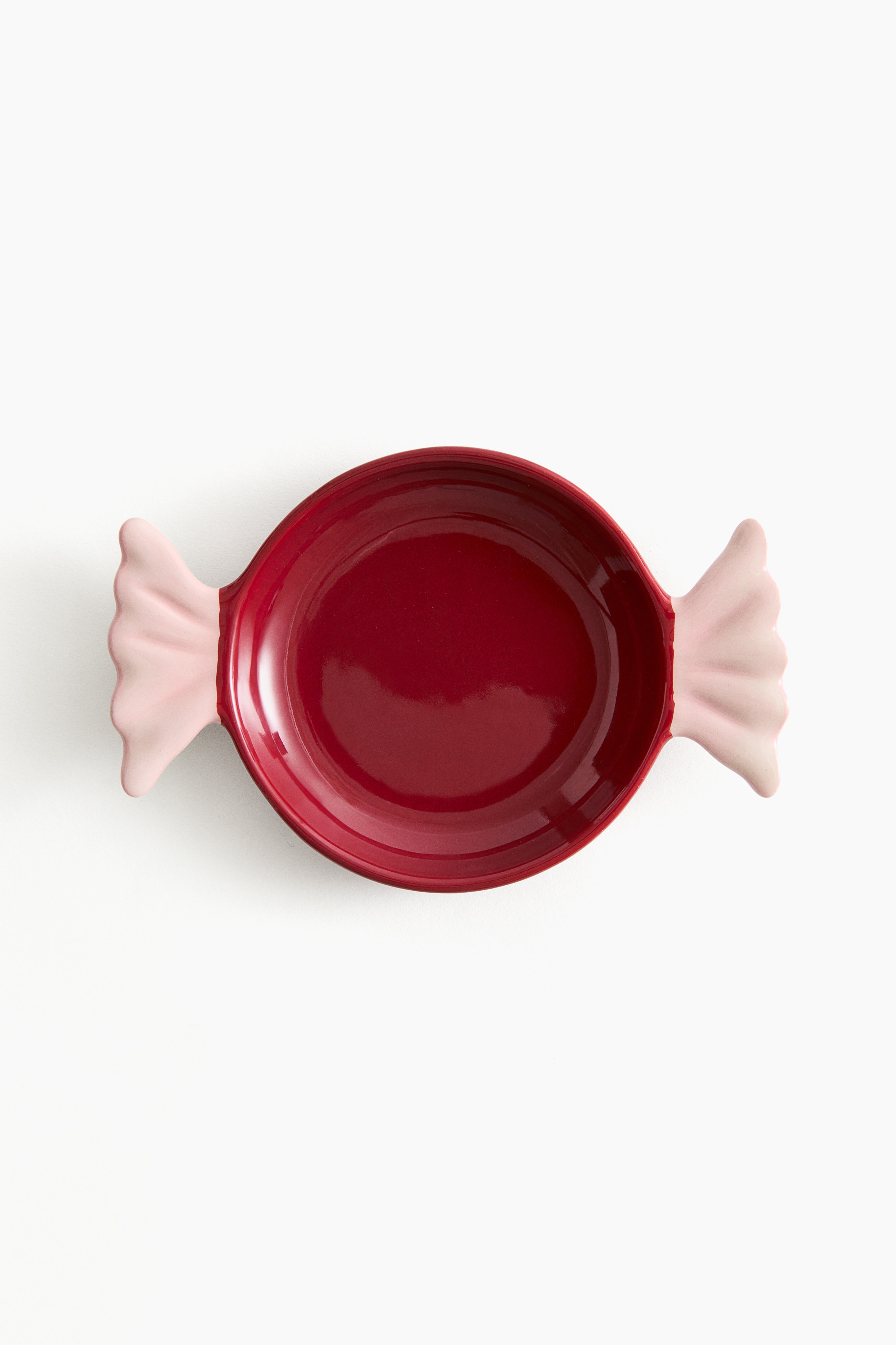 Assiette de service en forme de bonbon - Rouge/bonbon enveloppé