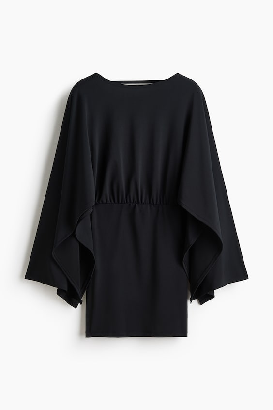 Женские платья H&M Cape-Sleeved Fine-Knit Dress