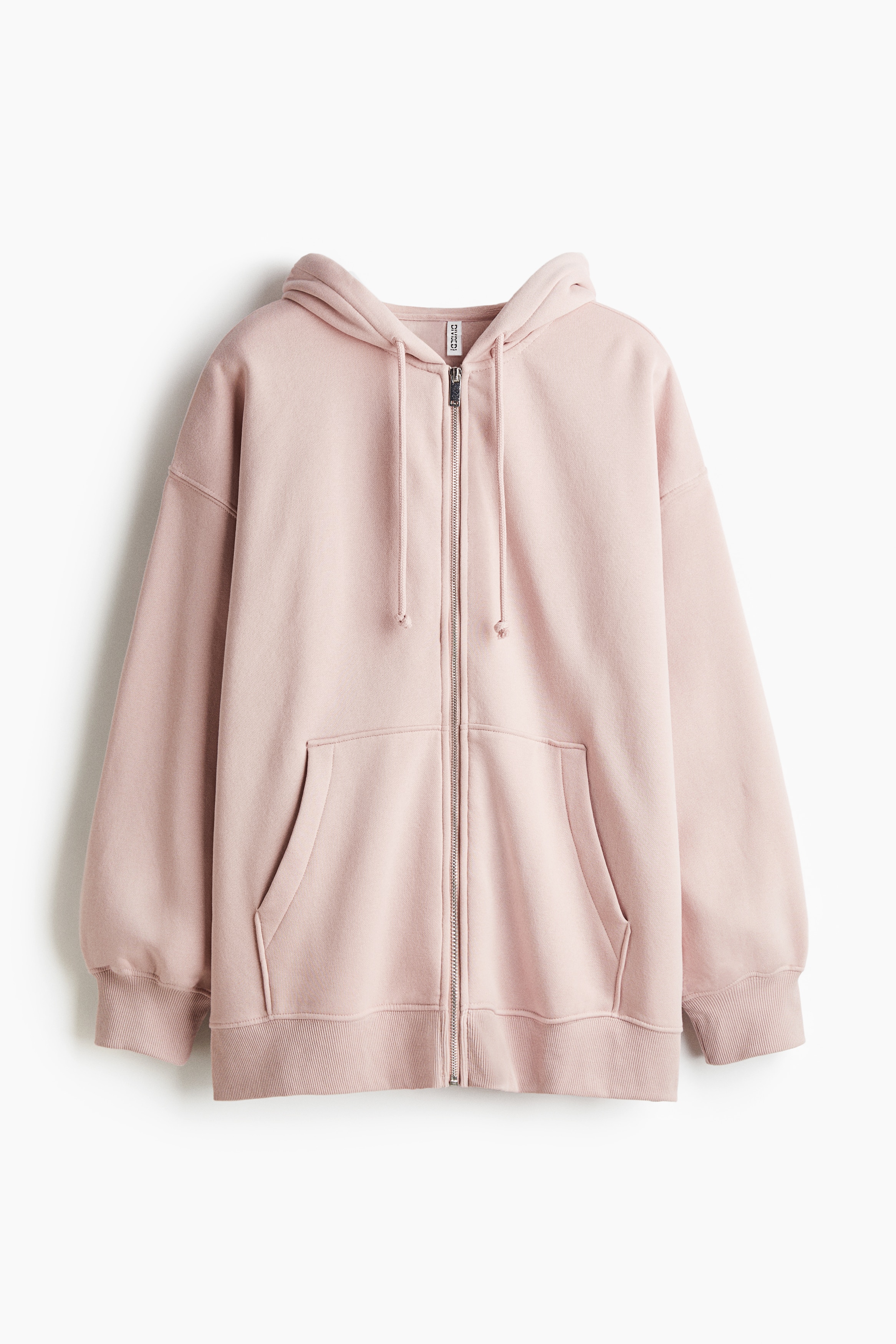 Oversized zip-through hoodie - Light pink - Ladies | H&M MY