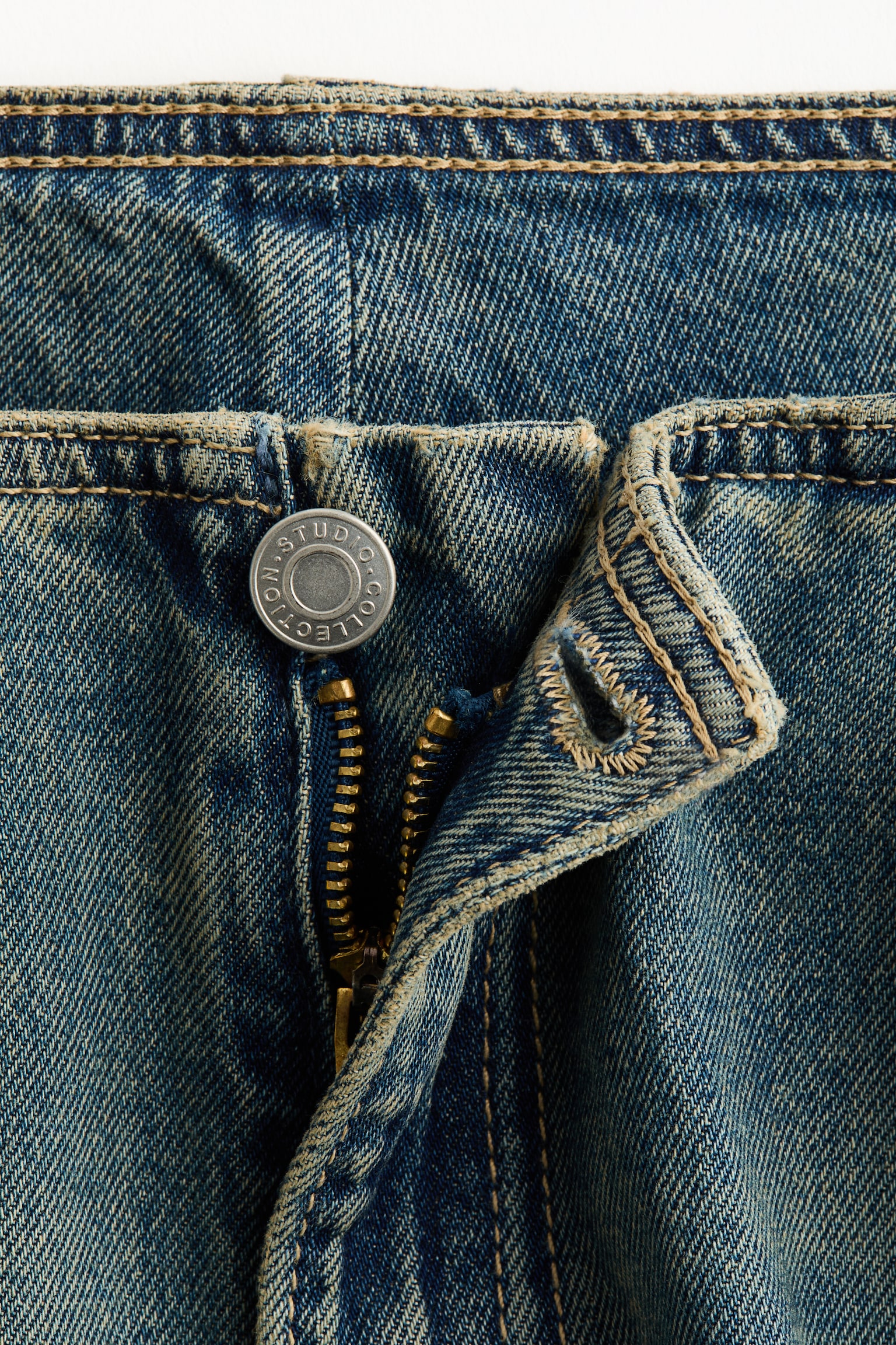 Baggy Low Jeans - Azul denim/Rosa pálido - 3