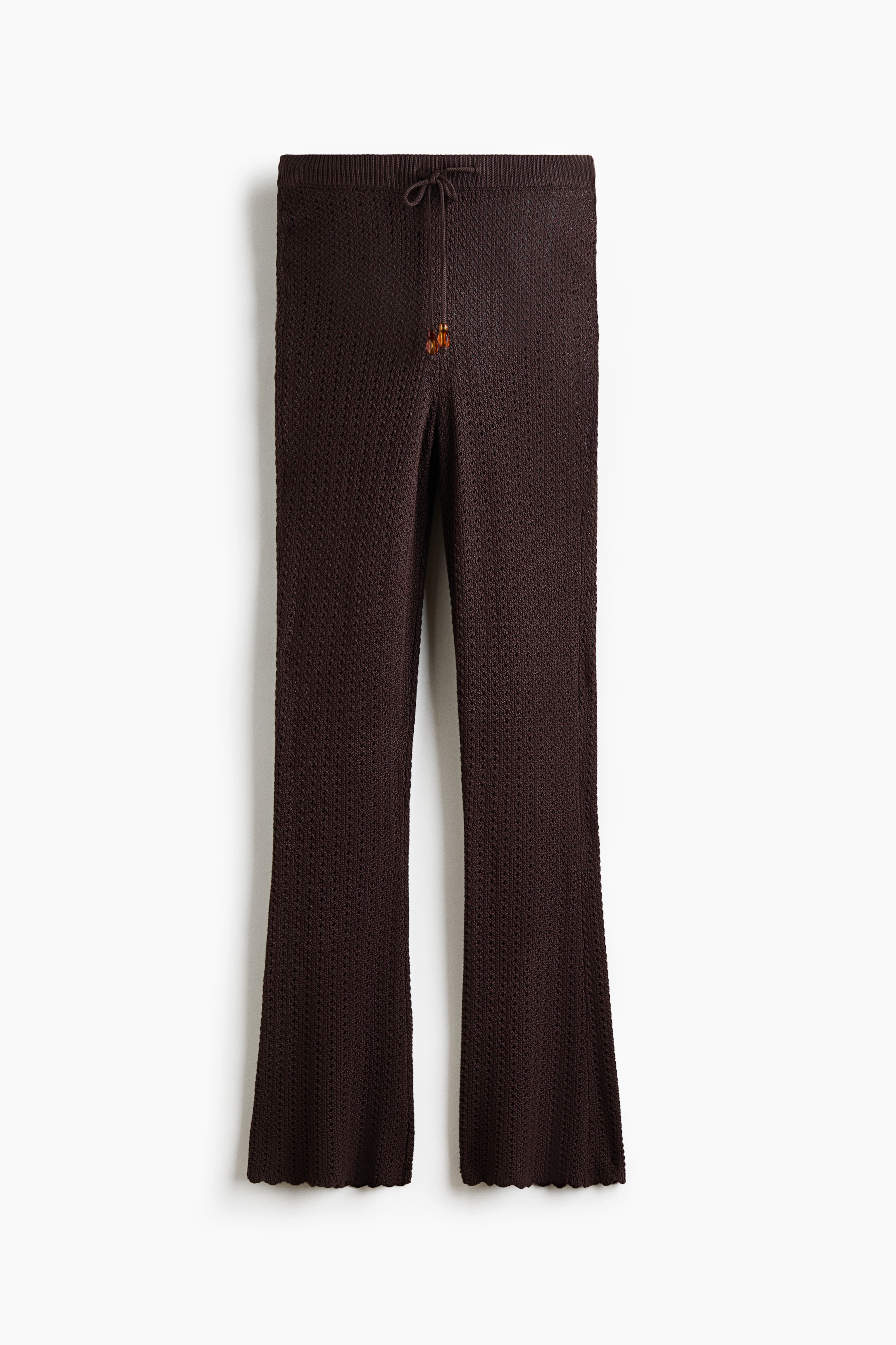 Flared Crochet-Look Pants