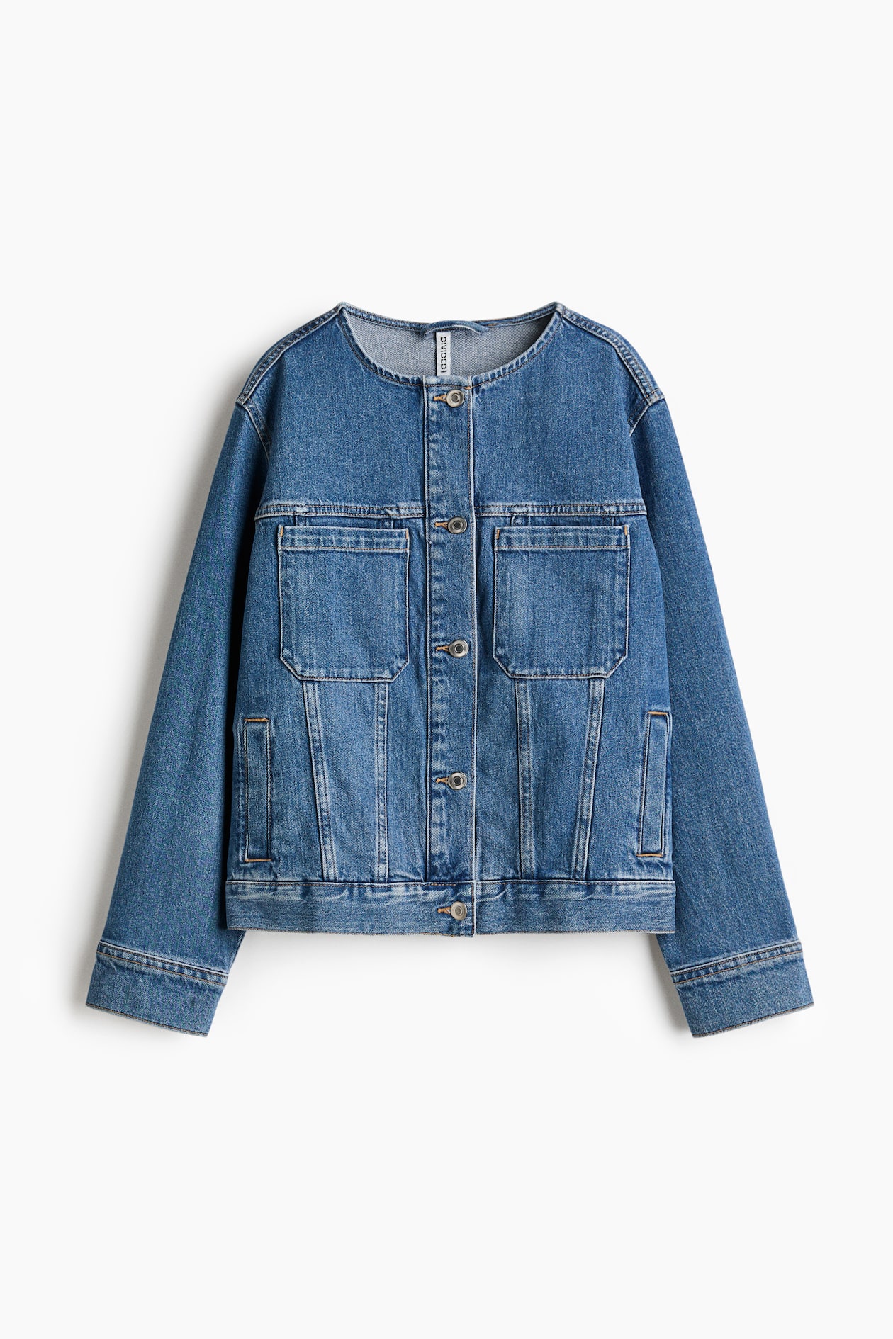 Collarless Trucker Jacket