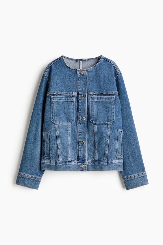 Collarless Trucker Jacket