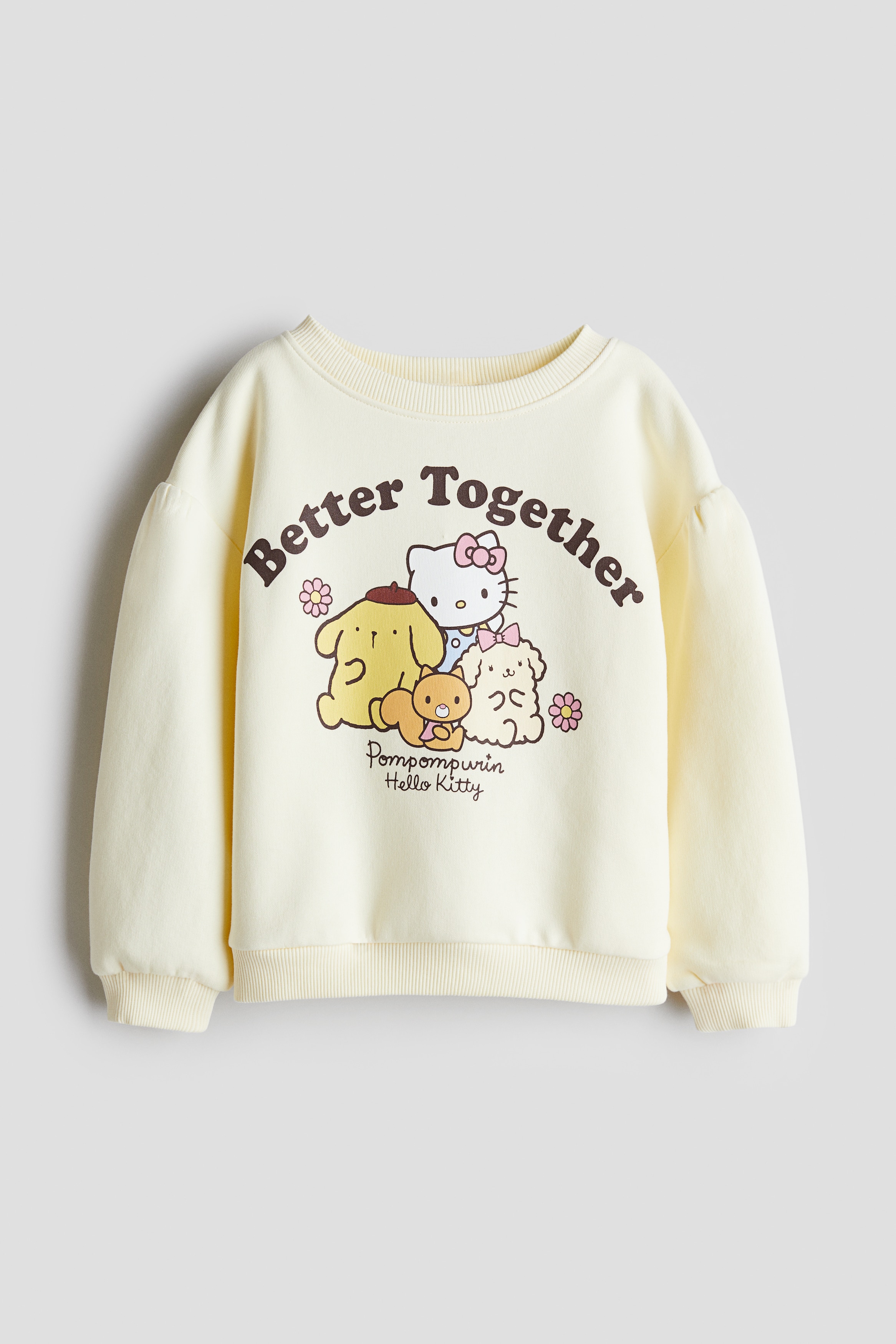 Dziewczynka - Bluza z nadrukiem Jasnożółty/Better Together - Size: 98/104 (2-4Y)  - H&M