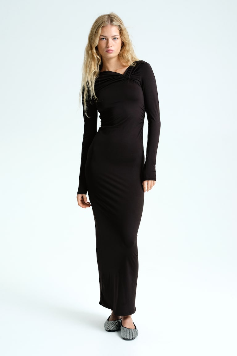 jersey style dresses Short Fitted Gown By Poly USA 7022 L / Lavender