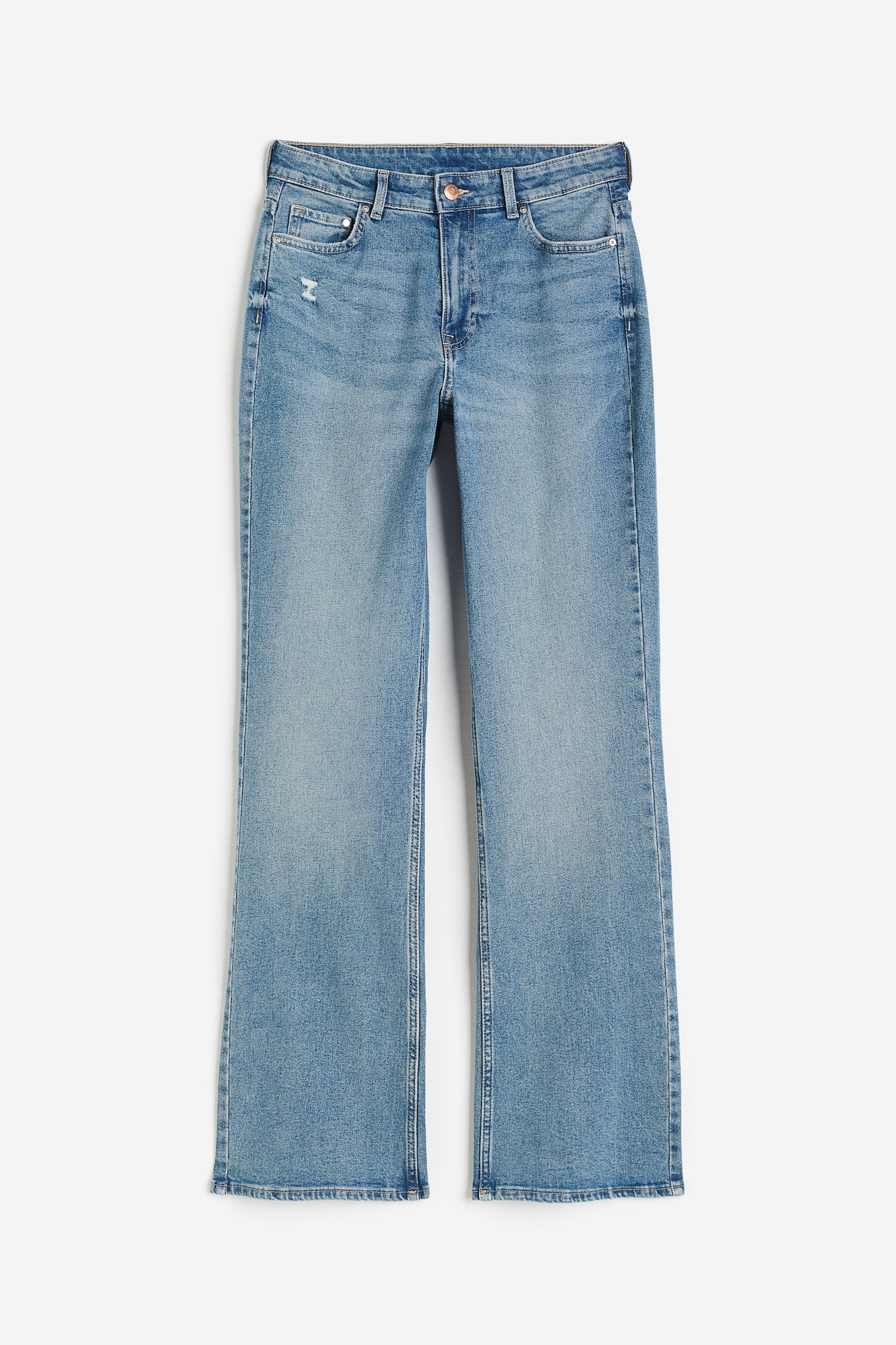Jean Bootcut Homme - Coupe Évasée, Taille King, Jambes Larges - Bleu Décontracté