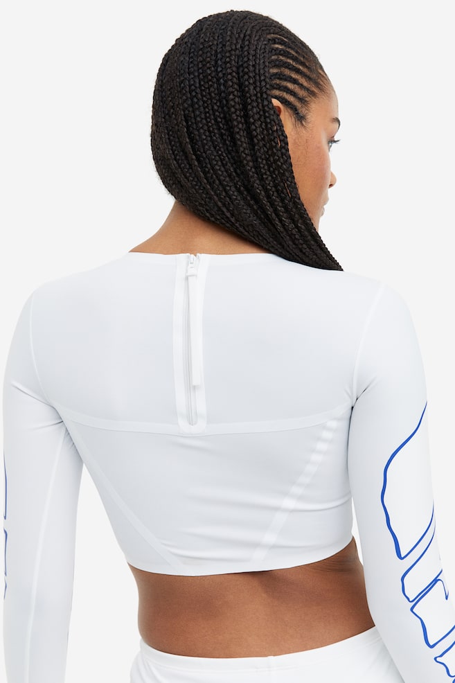 Long-sleeved swim top - White/Water Esse/Black - 4