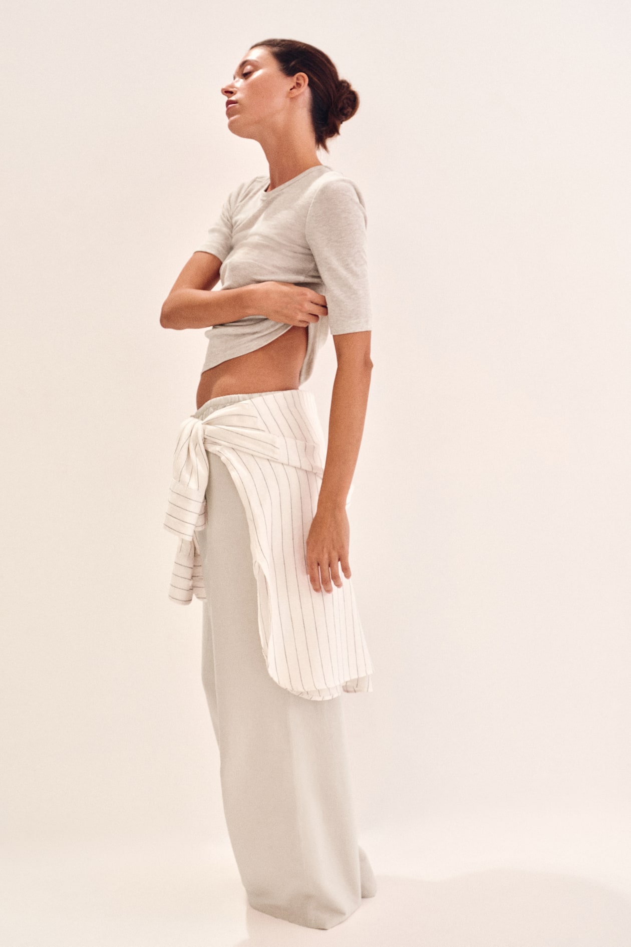 Linen-Blend Drawstring Pants - image 4