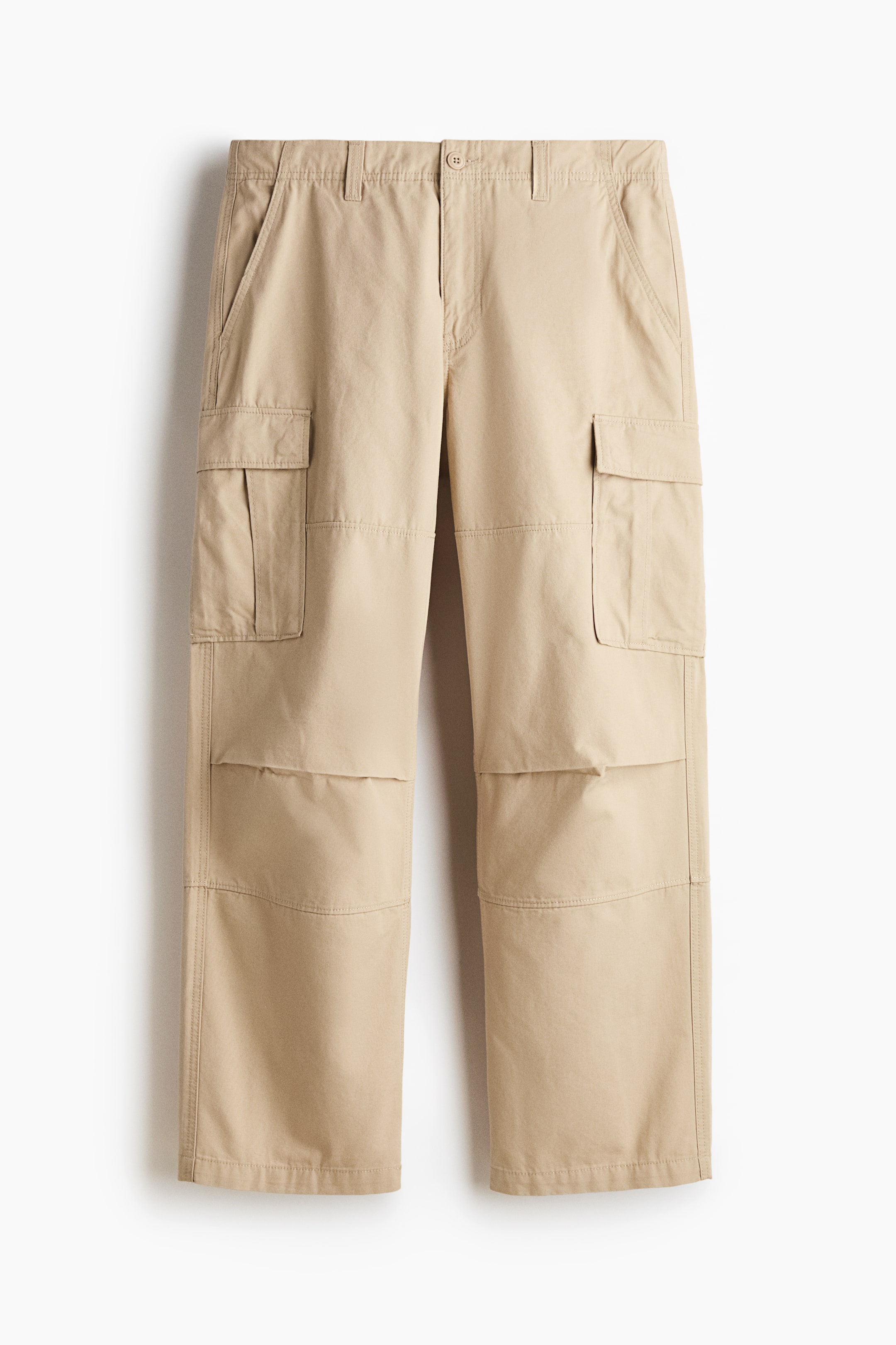 View larger image: Relaxed-Fit Cotton Cargo Pants - Light beige - Men | H&M US 5