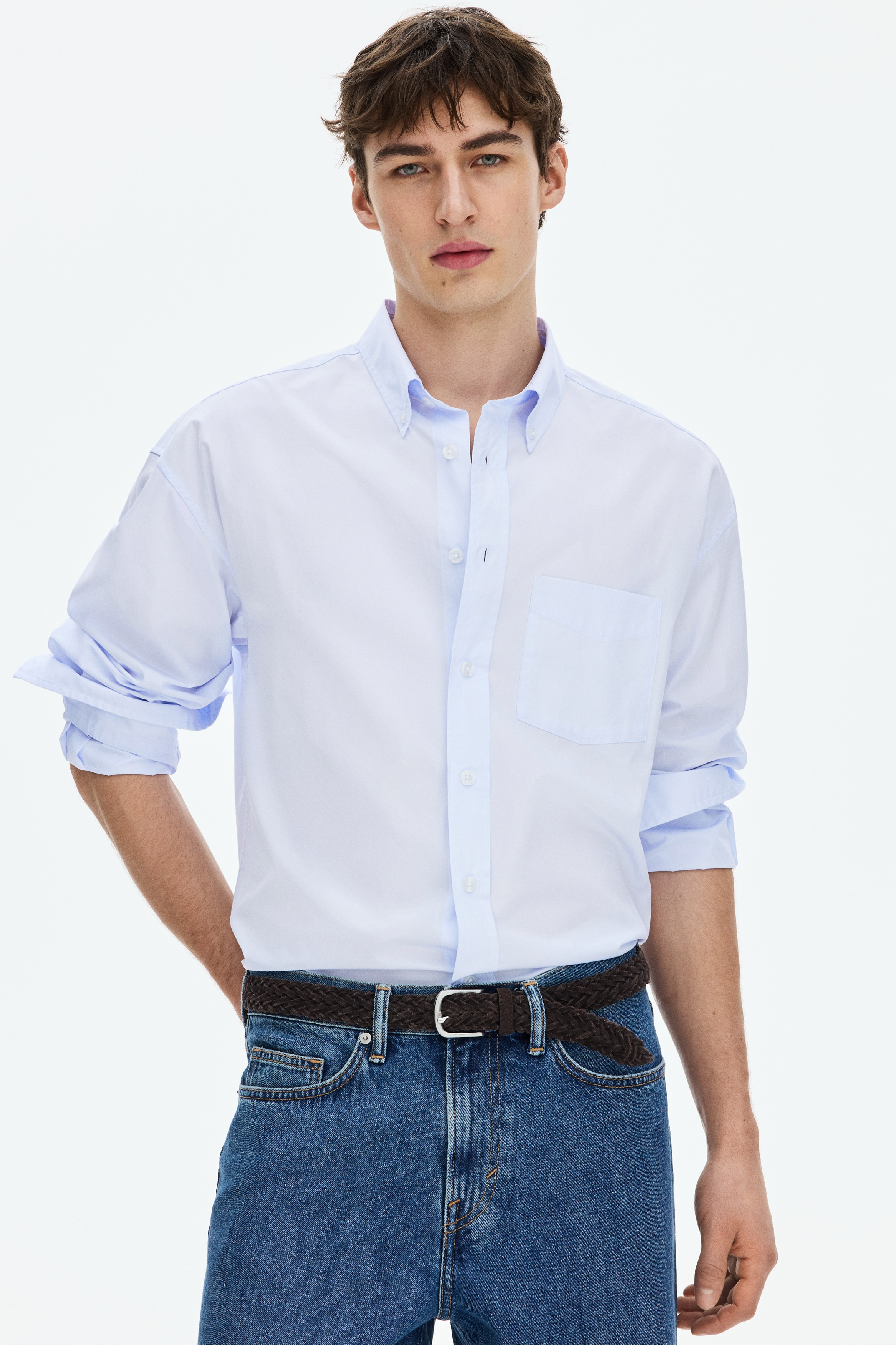 Overhemd van katoenen popeline - Relaxed Fit