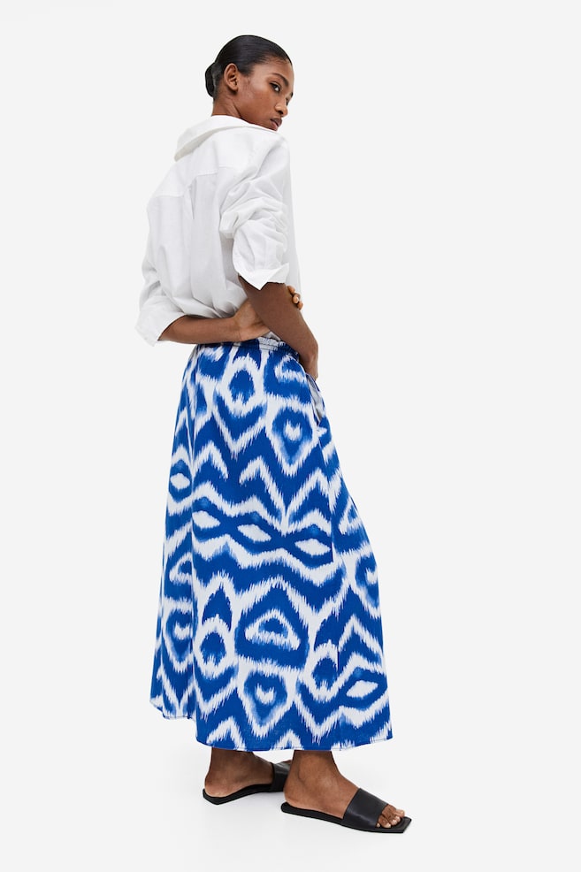 Flared skirt - Bright blue/Patterned/Red/Palm trees/Black/Patterned - 4