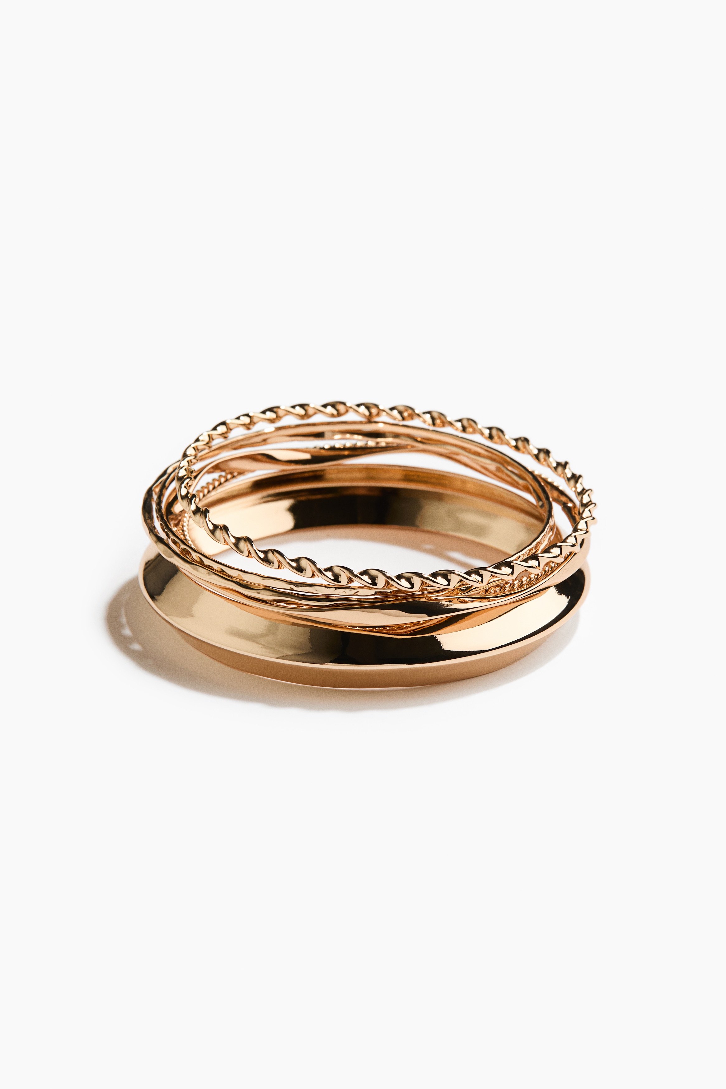 6-pack metal bangles - Gold-coloured