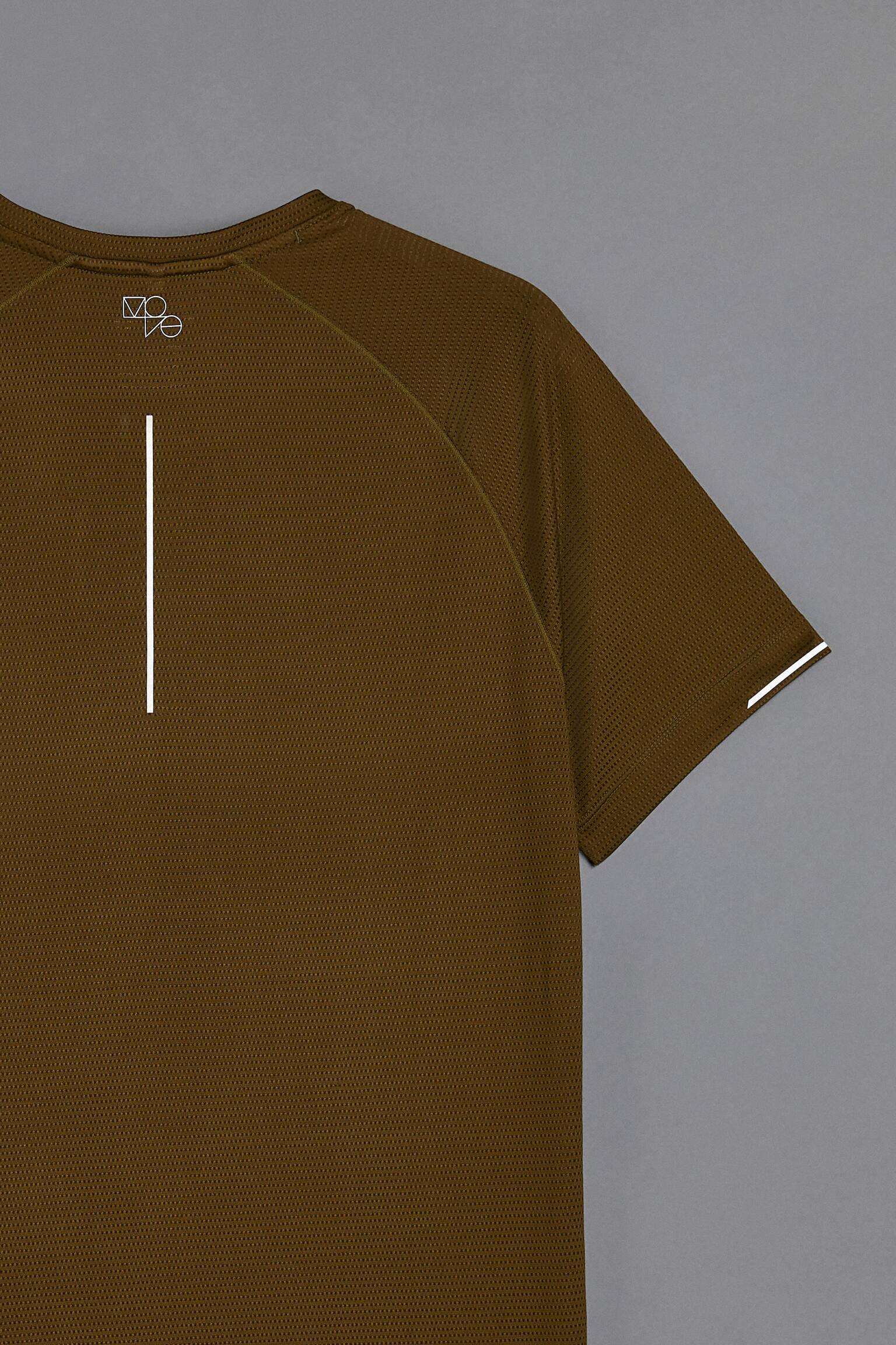 DryMove™ Running Tee - Dark khaki green/Black/White - 2