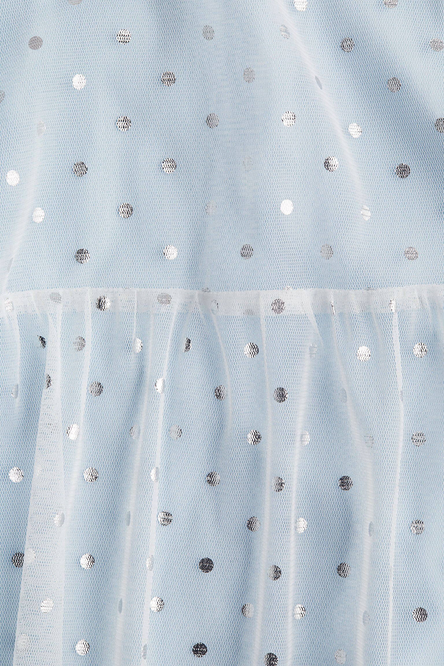 Детское платье H&M Foil-Print Tulle, цвет: Светлый синий — фото 2