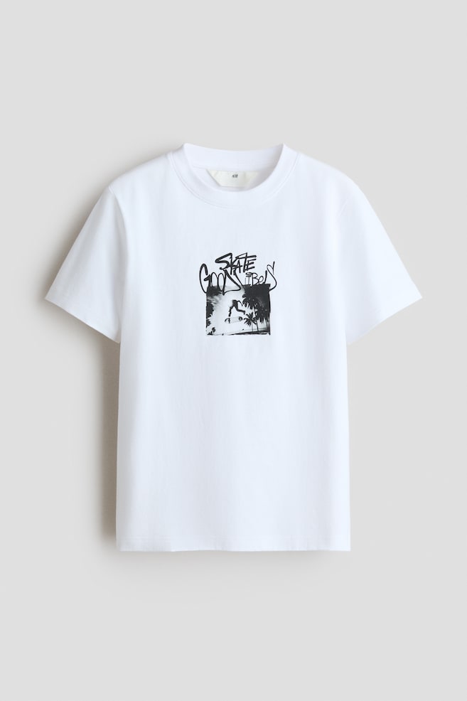 Printed cotton T-shirt - White/Skate/Green/New York/Light gray melange/NYC/Black/graffiti/Mint green/Offshore Break - 1