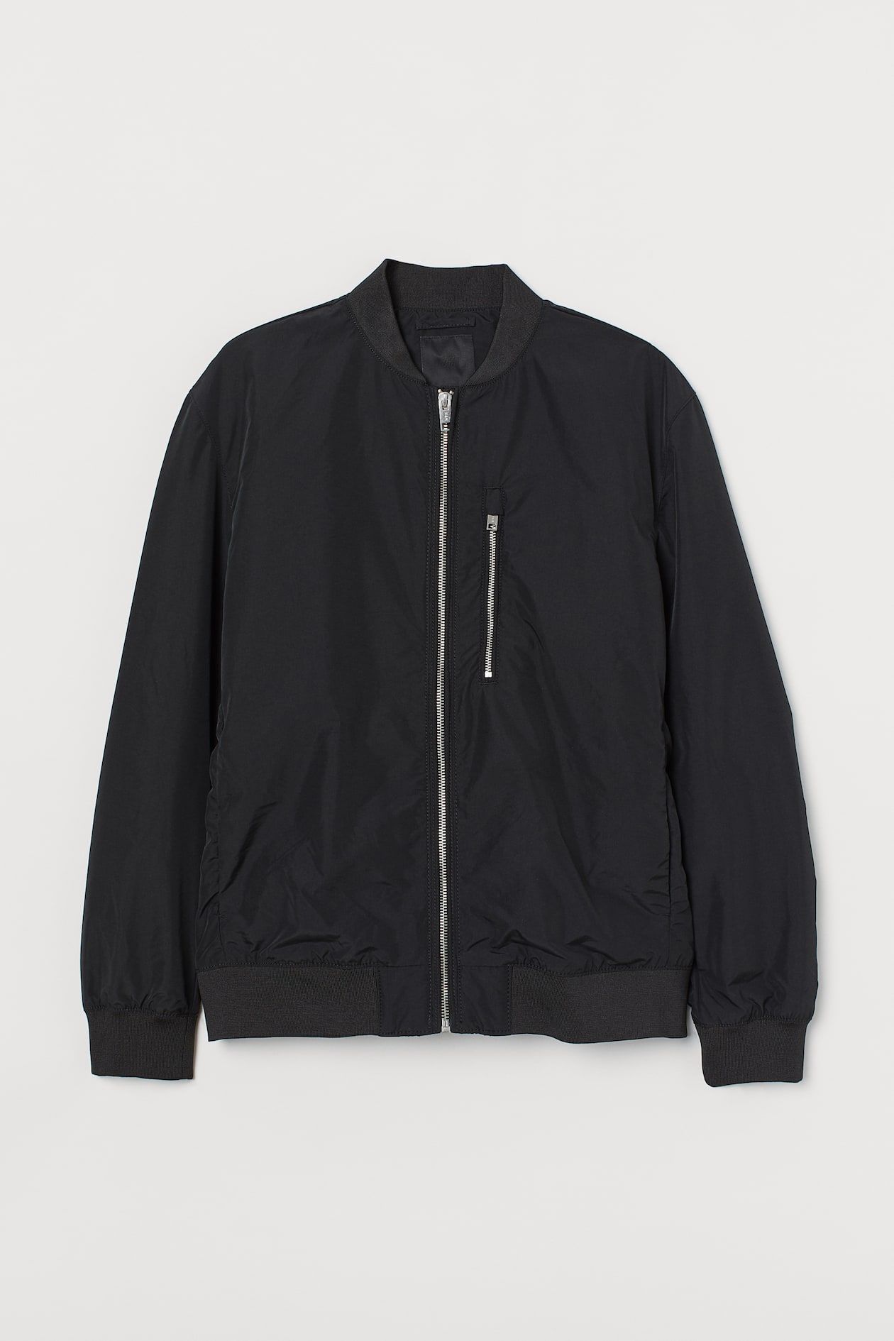 Bomber Jacket - Long sleeve - Short - Black - Men | H&M US